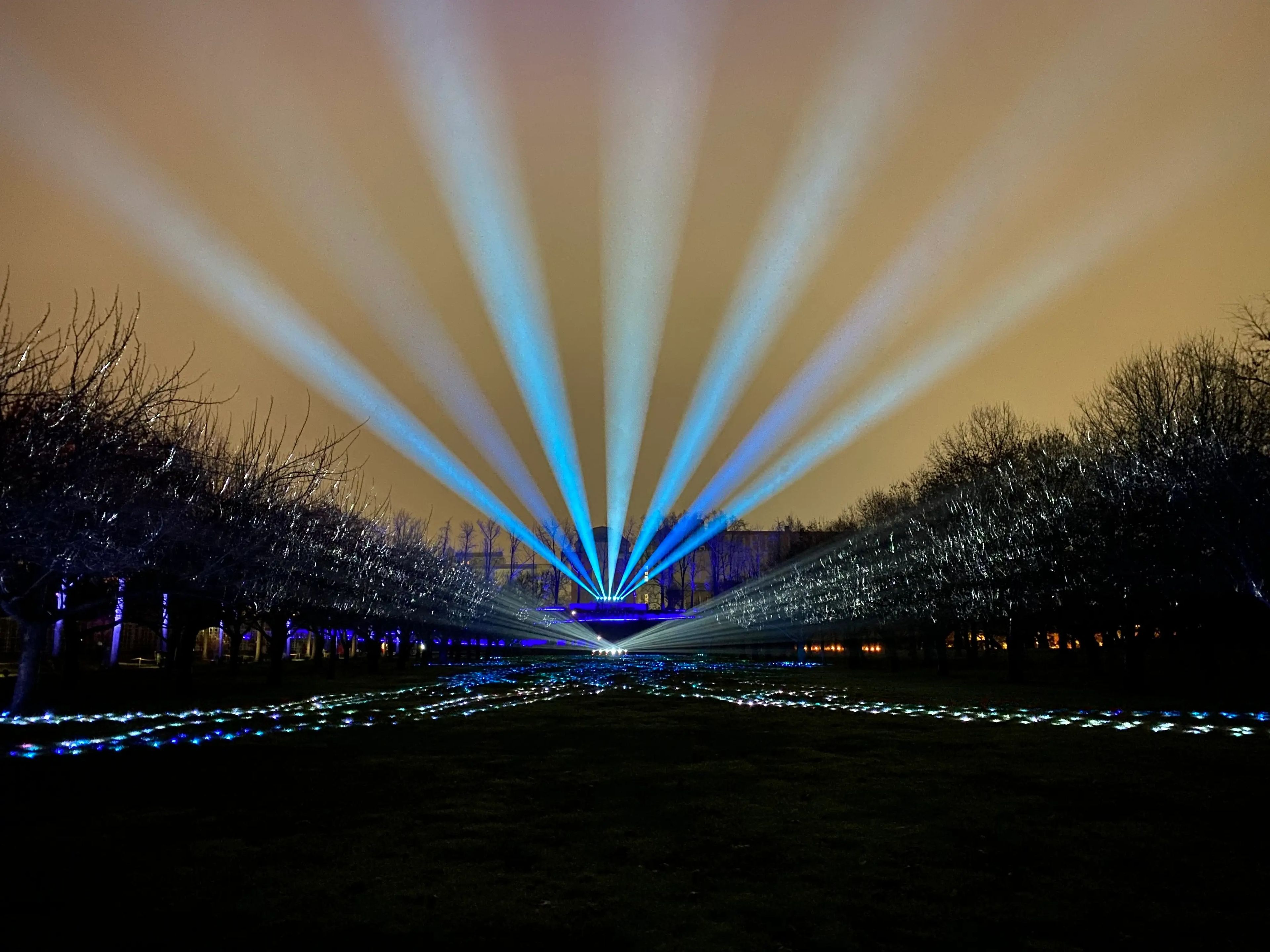 Brooklyn Botanic Garden durante el espectáculo de luces Lightscape.