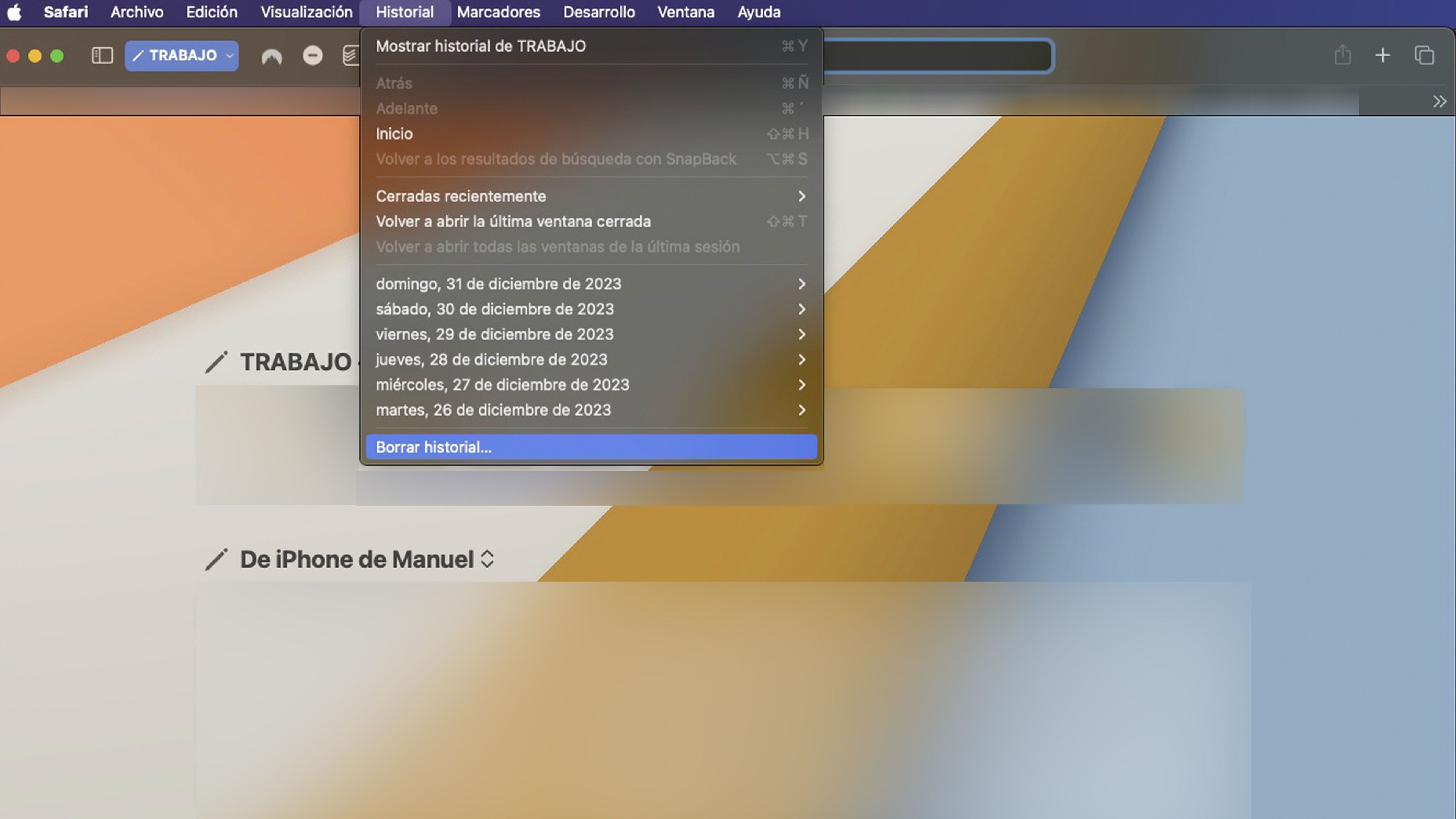 borrar busquedas recientes en safari Cómo ver y eliminar el historial de navegación en Safari