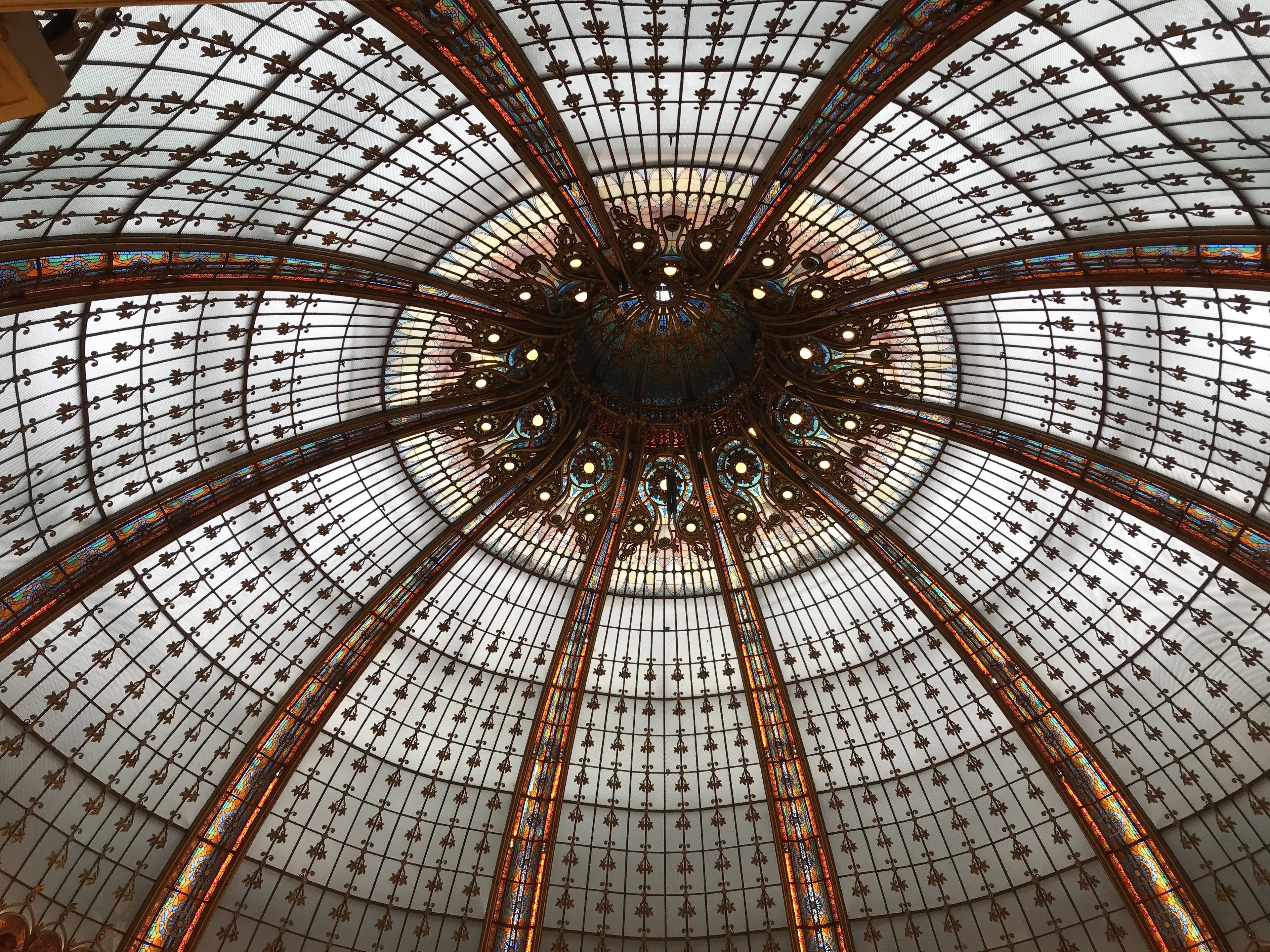 domed ceiling inside a building in paris
