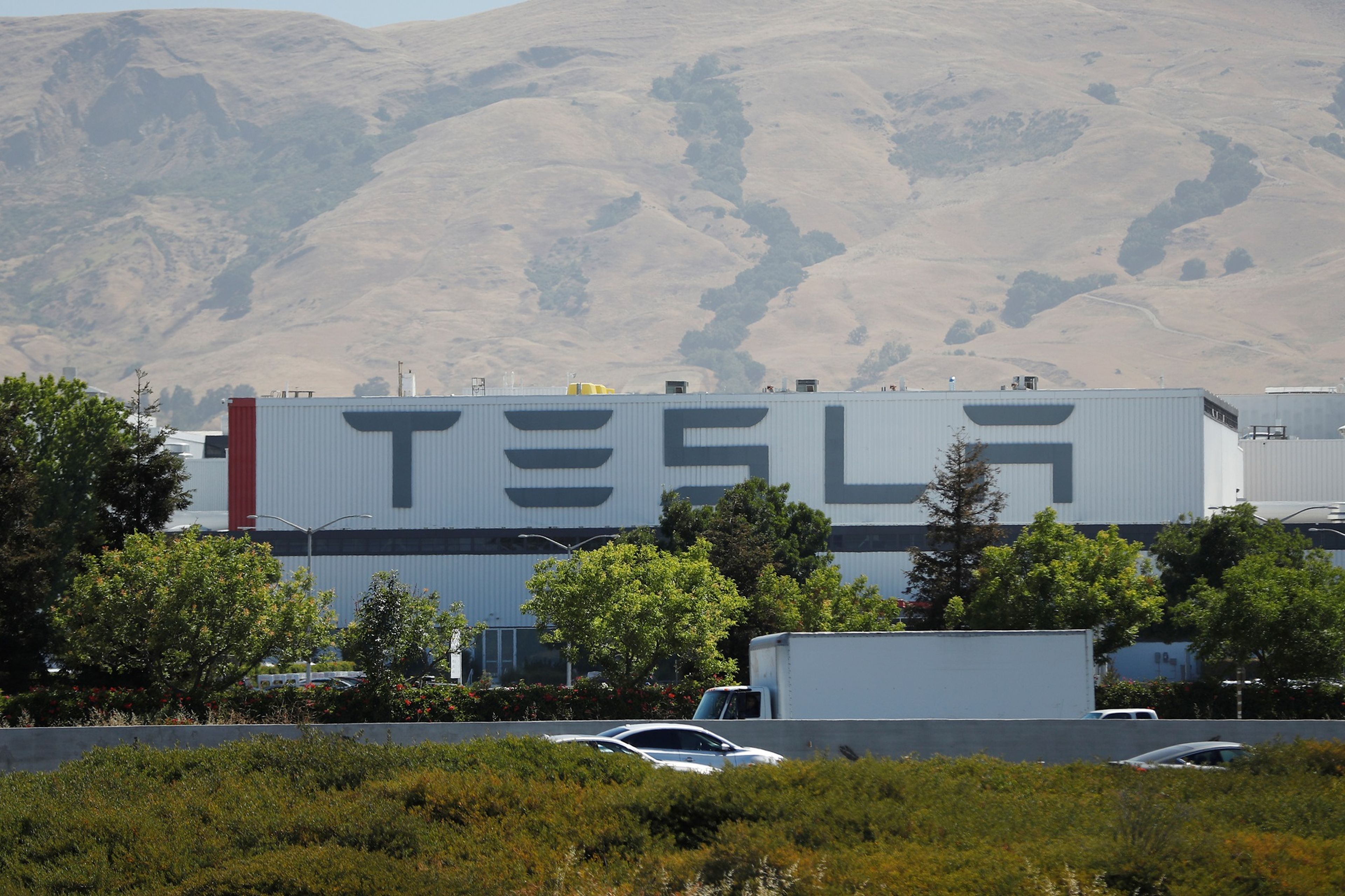 Una fábrica de Tesla en Fremont.