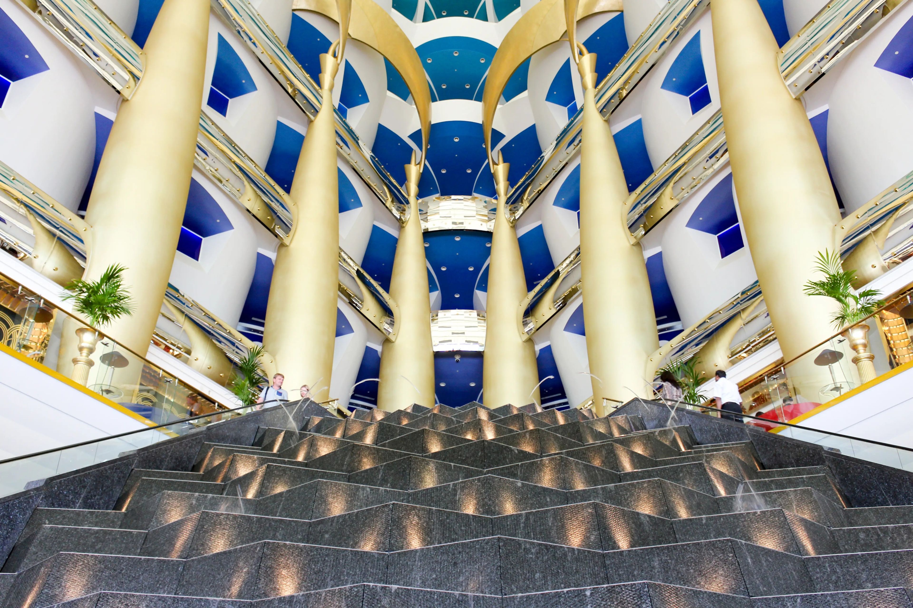 Interior del vestíbulo del hotel en 2014.