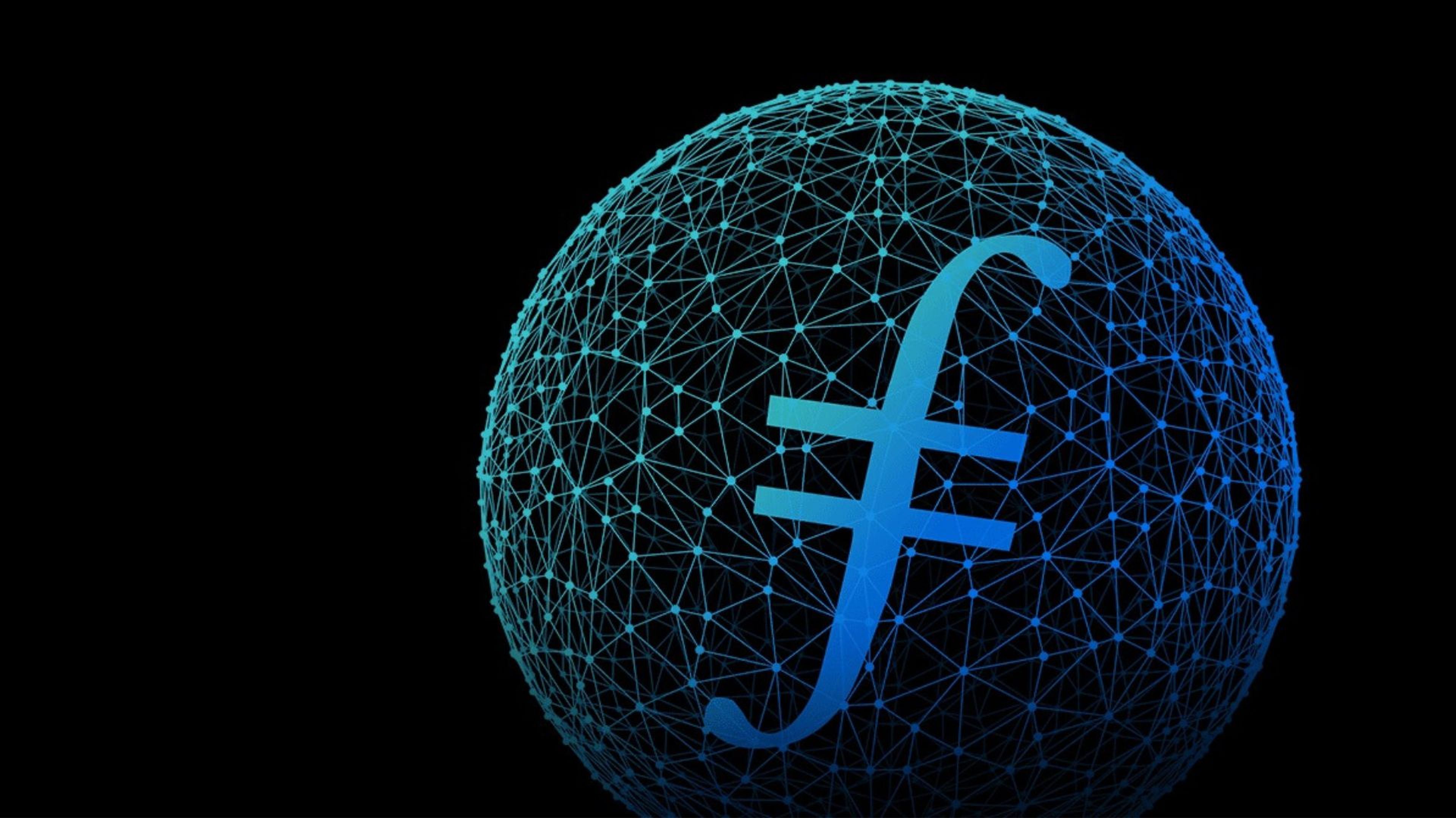 El logo de Filecoin.