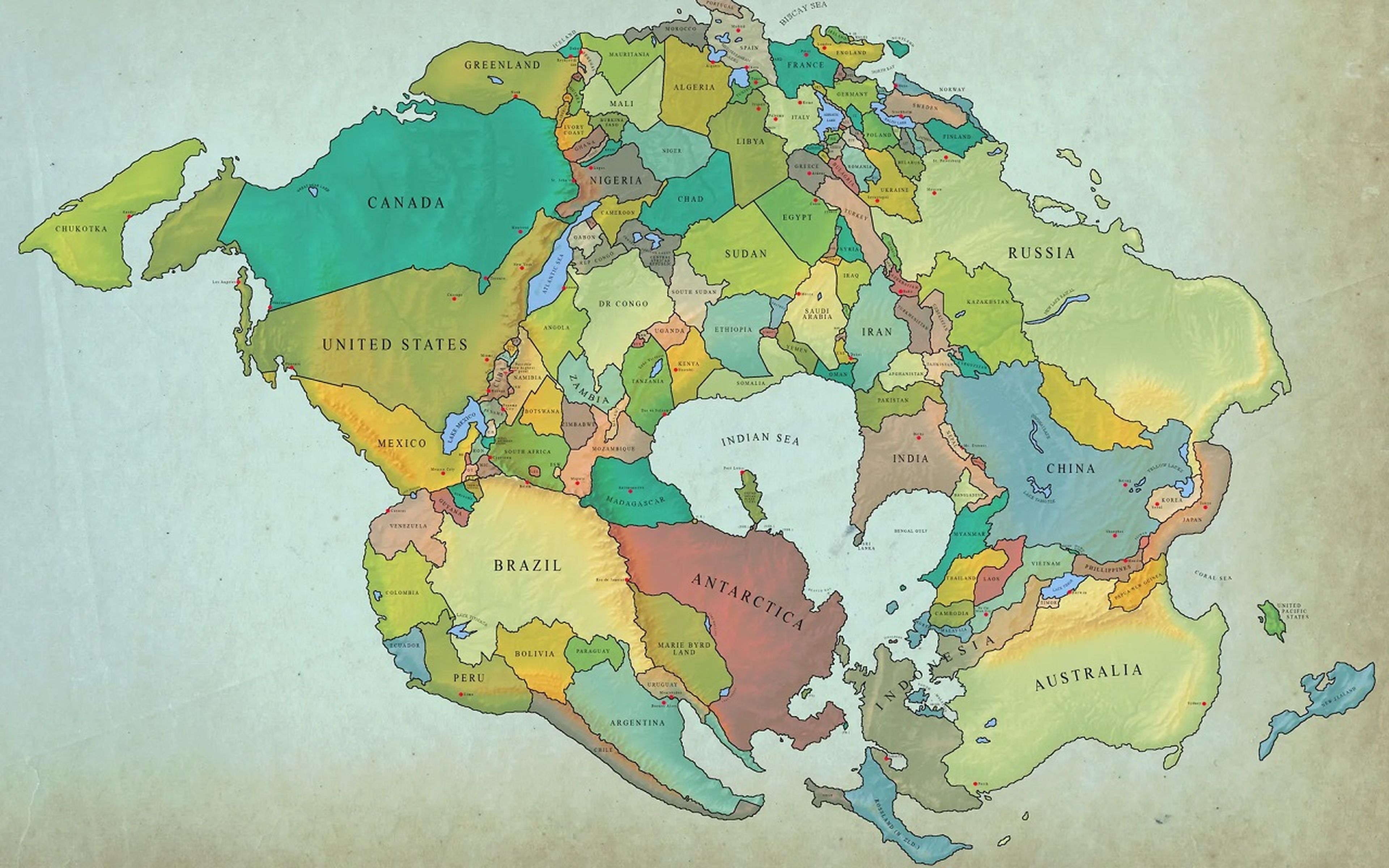 Un mapa muestra cómo sería el mundo dentro de 250 millones de años