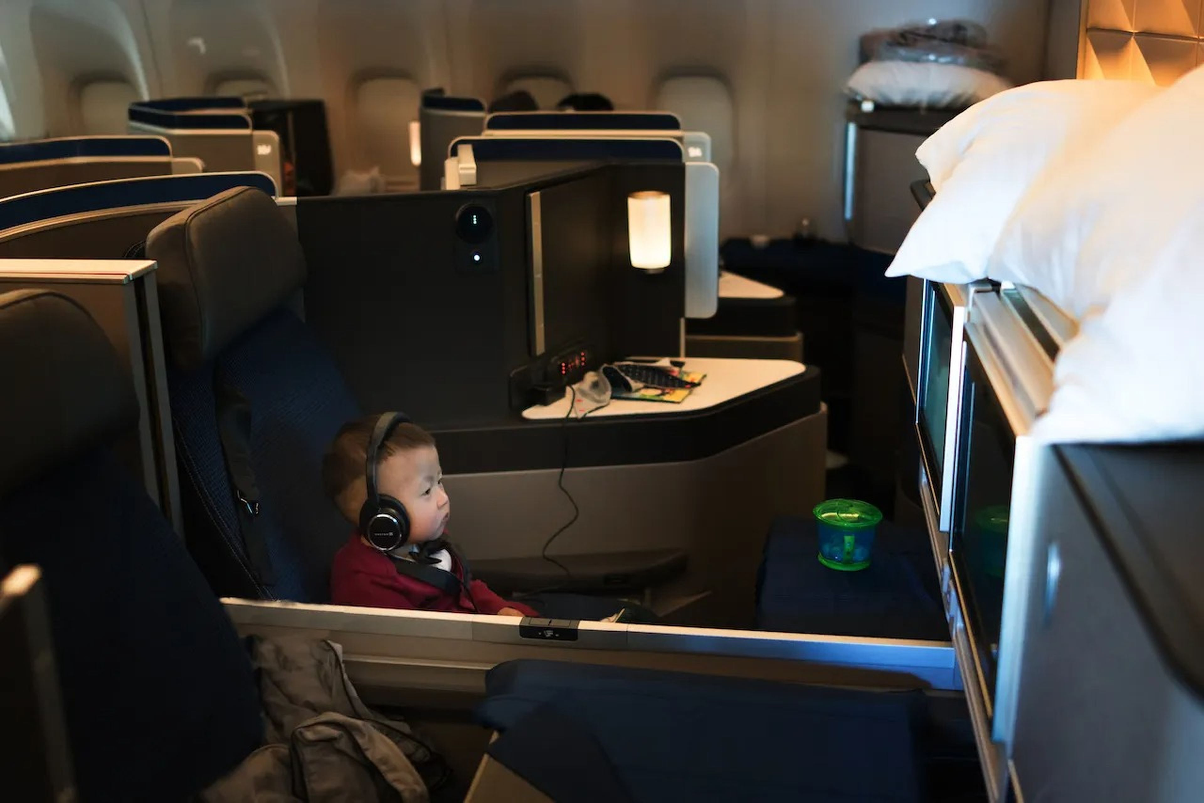 Toddlers cause flight attendants more of a headache than infants in business class.