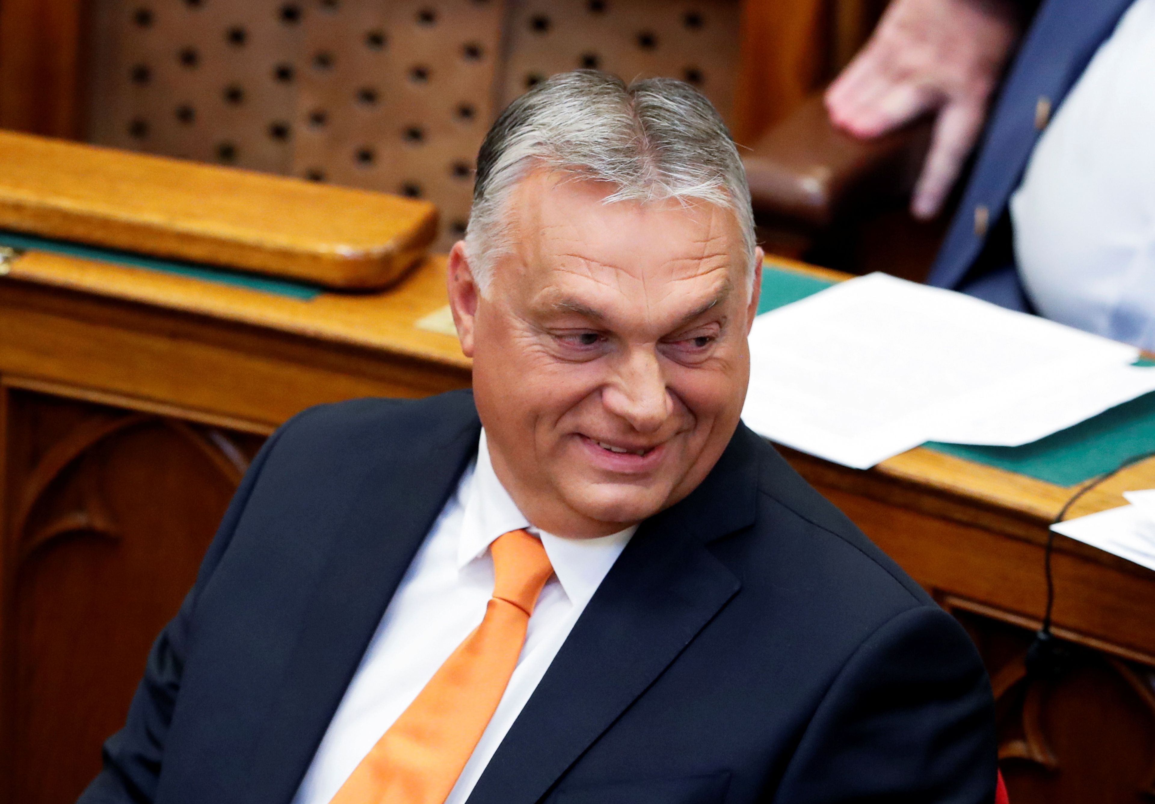Viktor Orban, primer ministro de Hungría, en una sesión parlamentaria en Budapest.