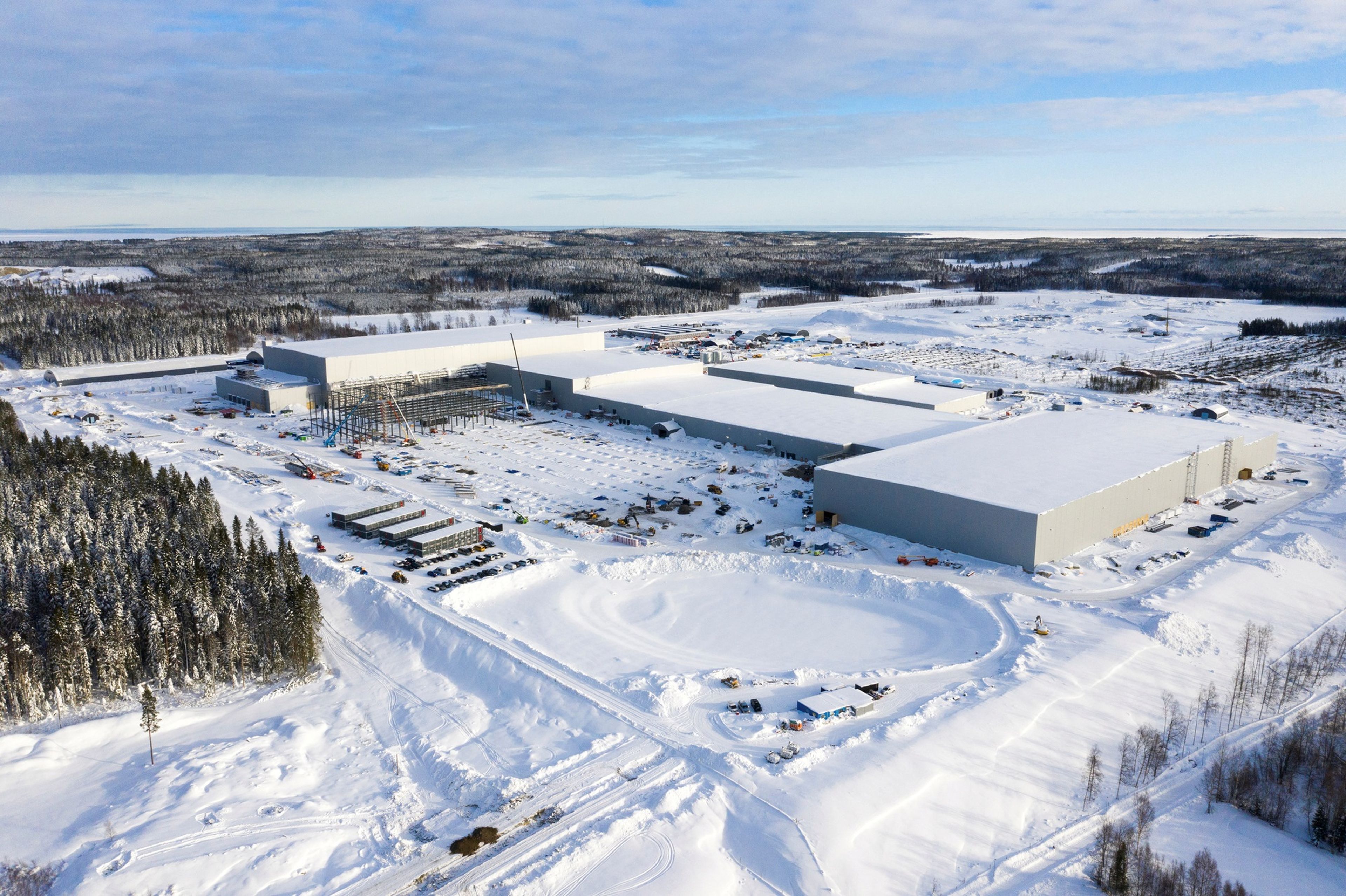 Vista general de las instalaciones de Northvolt en Skelleftea, Suecia.