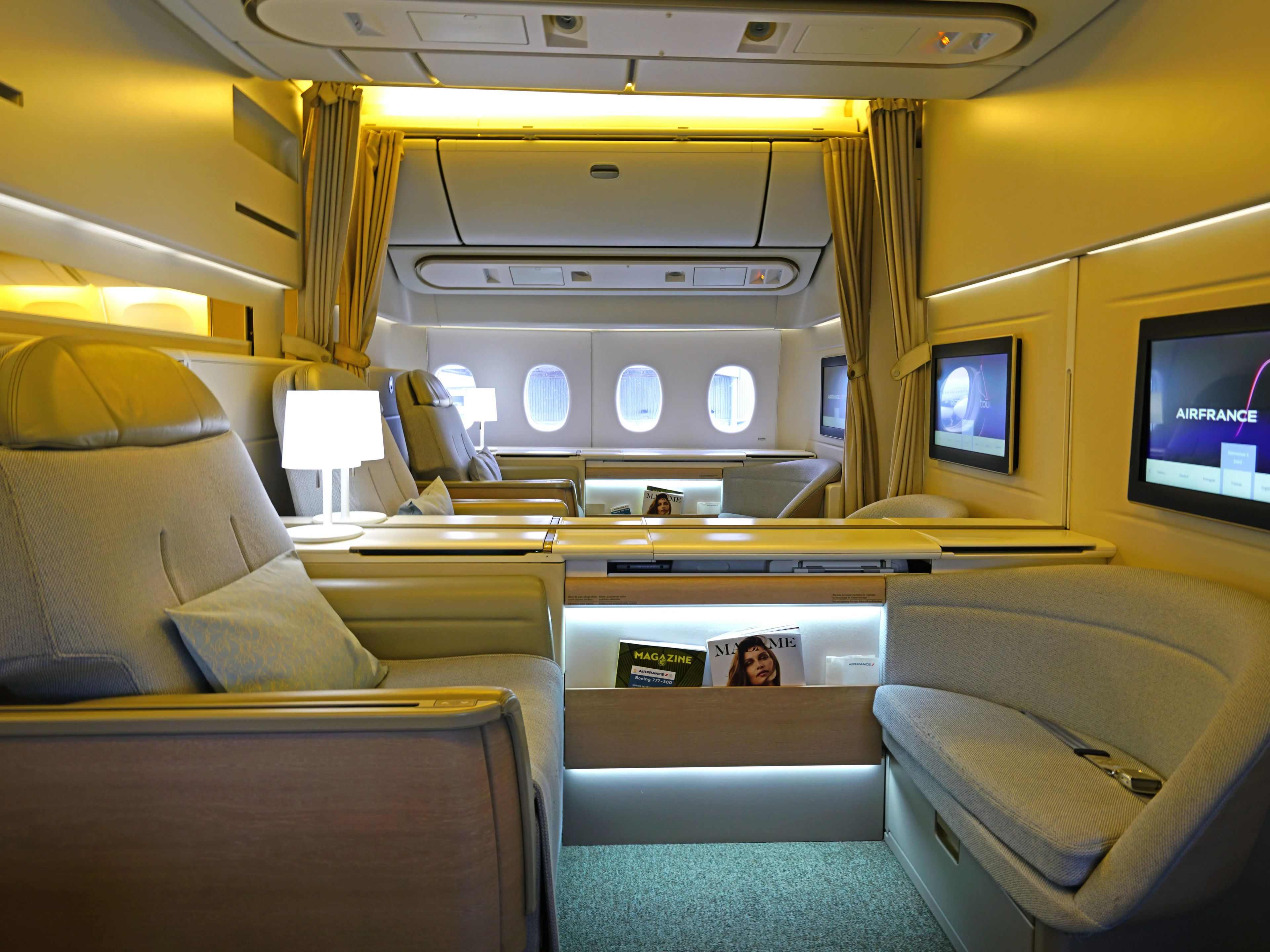 Air France first class cabin.
