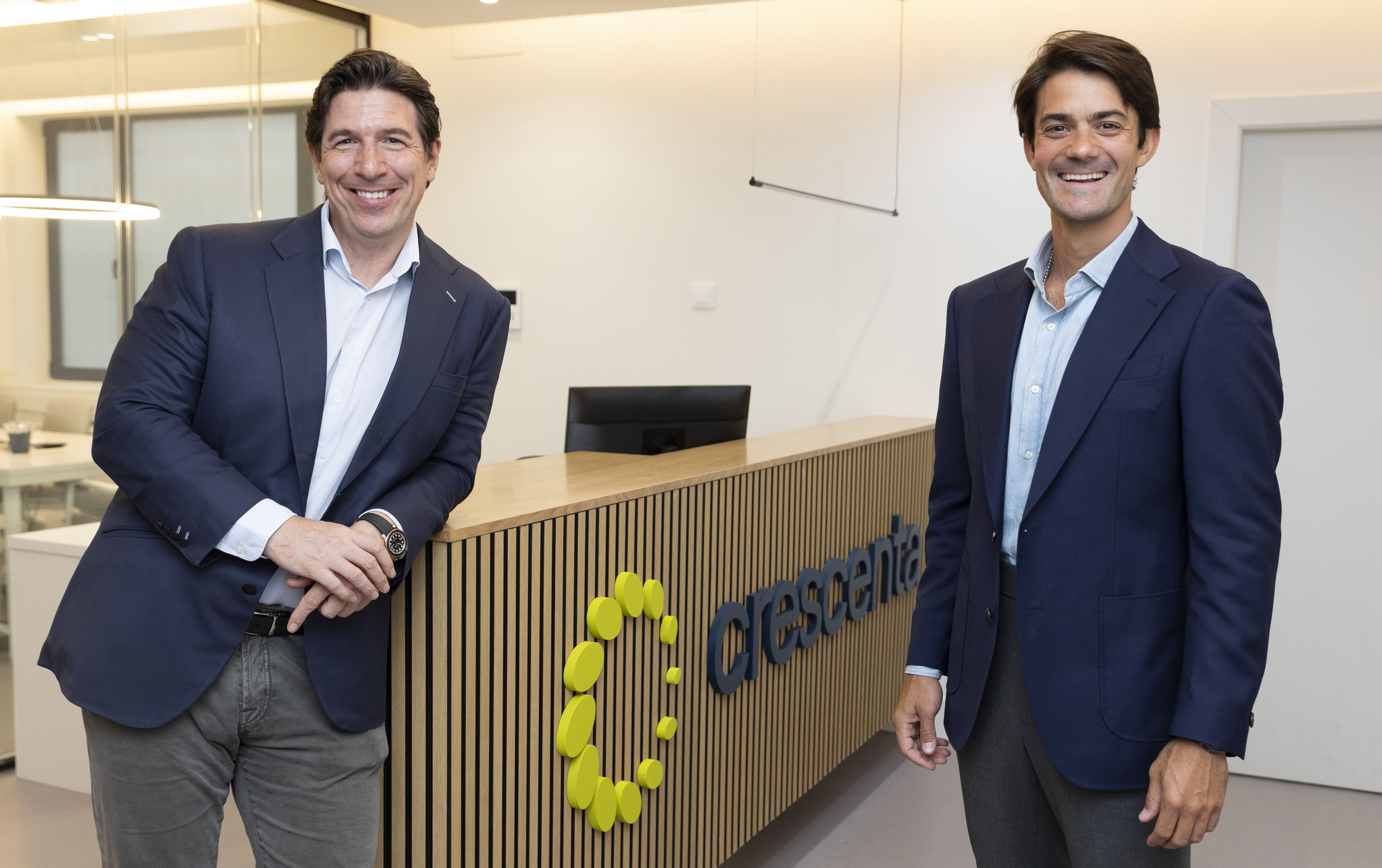 Los cofundadores de Crescenta, Eduardo Navarro (presidente), a la izquierda, y Ramiro Iglesias (CEO), a la derecha. 