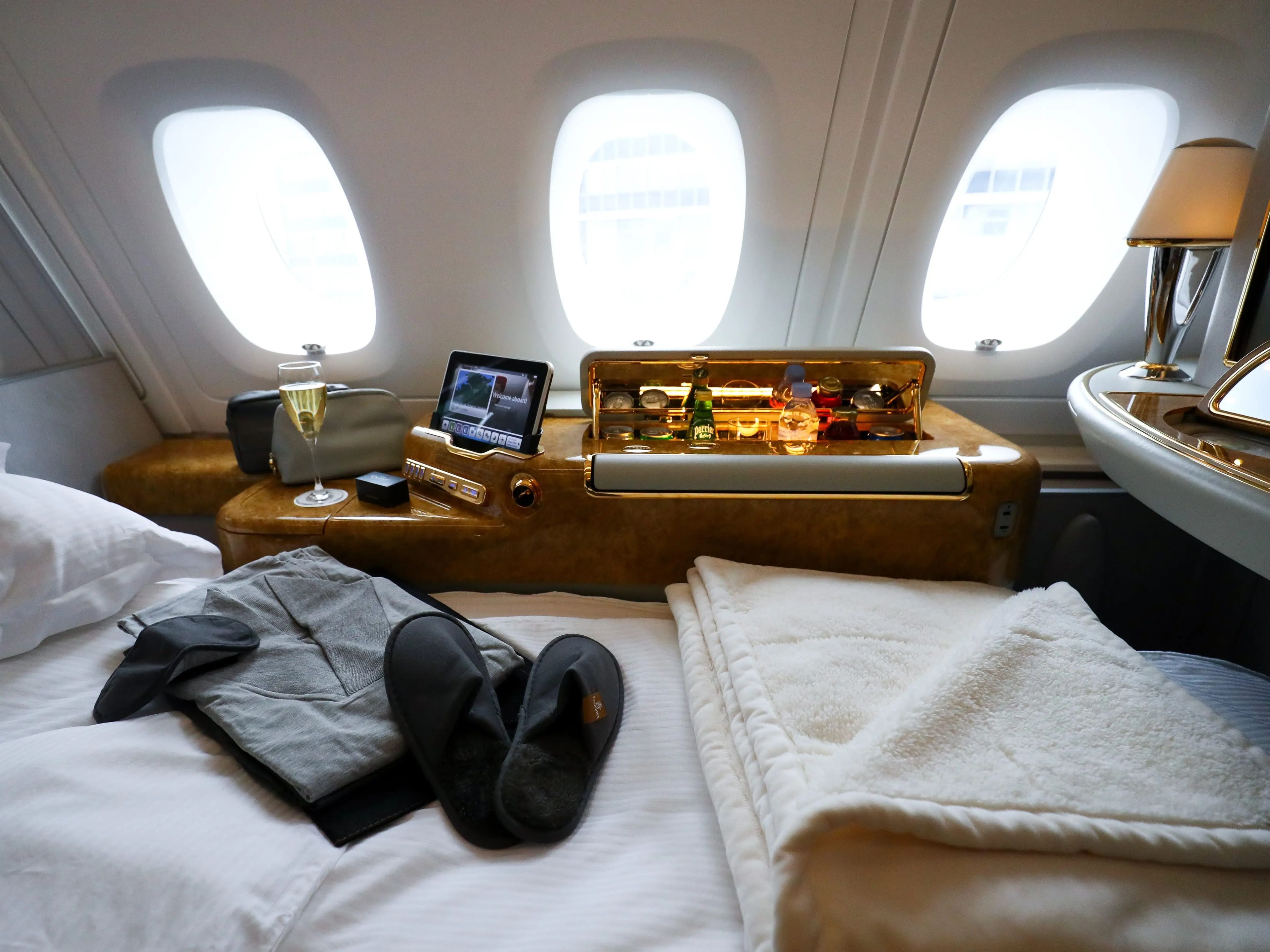 Emirates first Class cabin