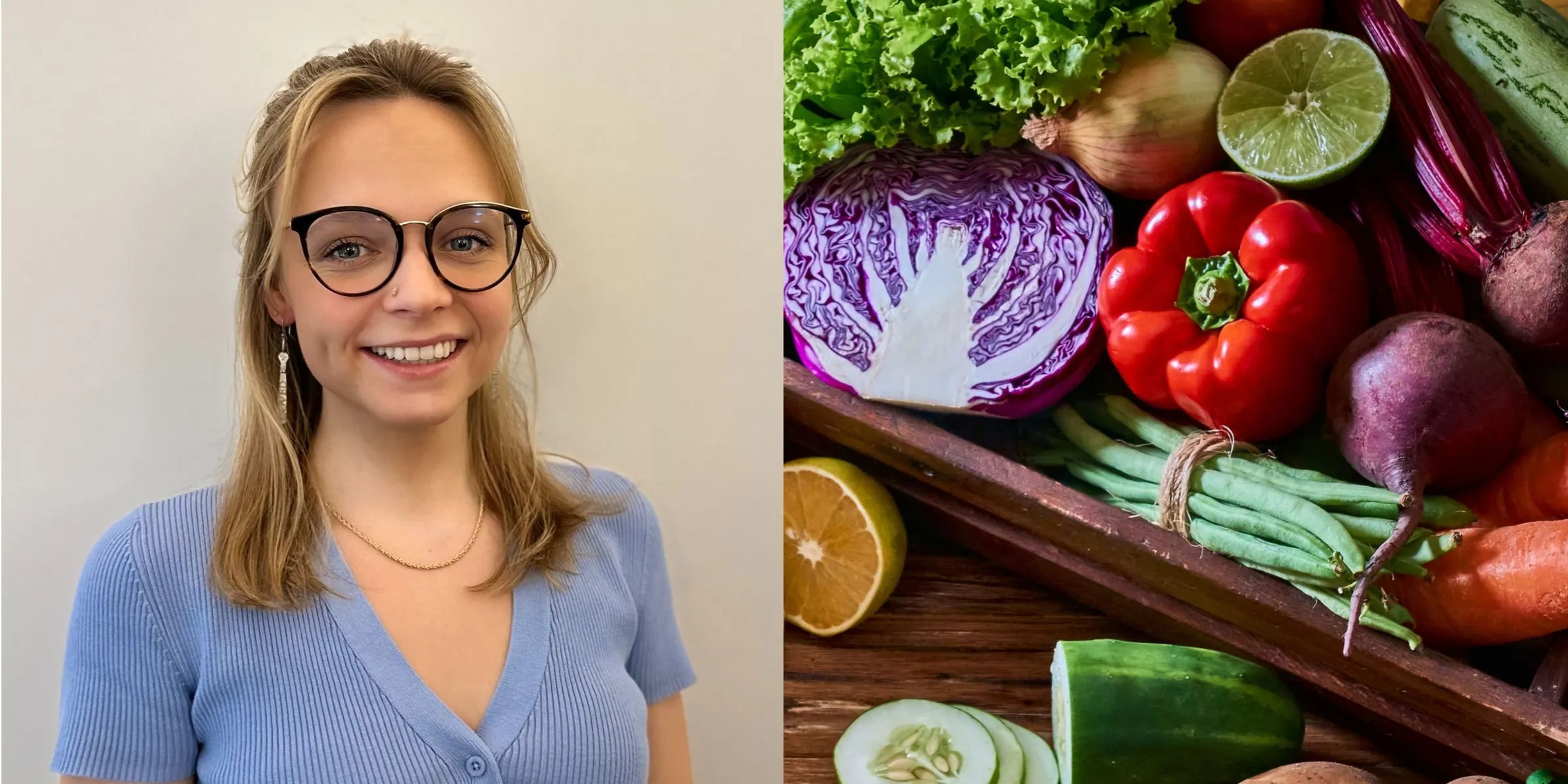 Gabrielle Morse come hasta 30 vegetales a la semana para cuidar su microbioma.