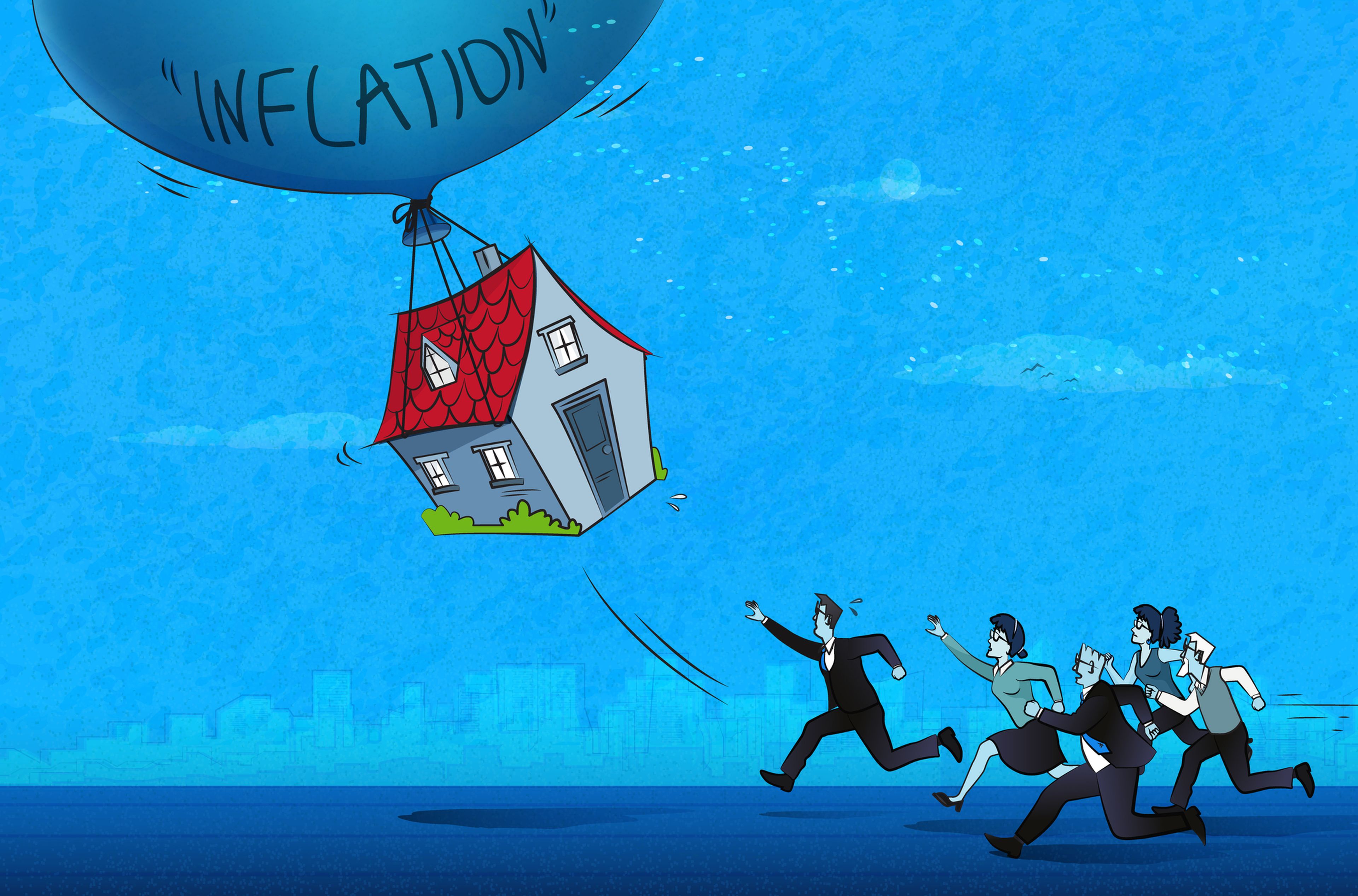 Ilustración de vivienda con inflación