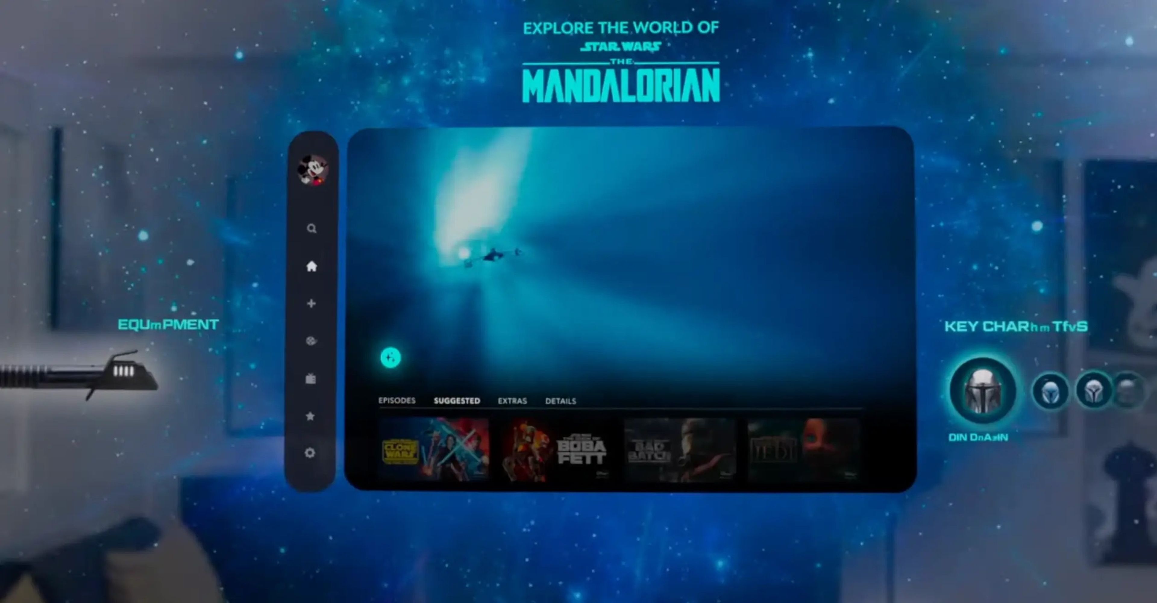 Mandalorian footage shown in space environment