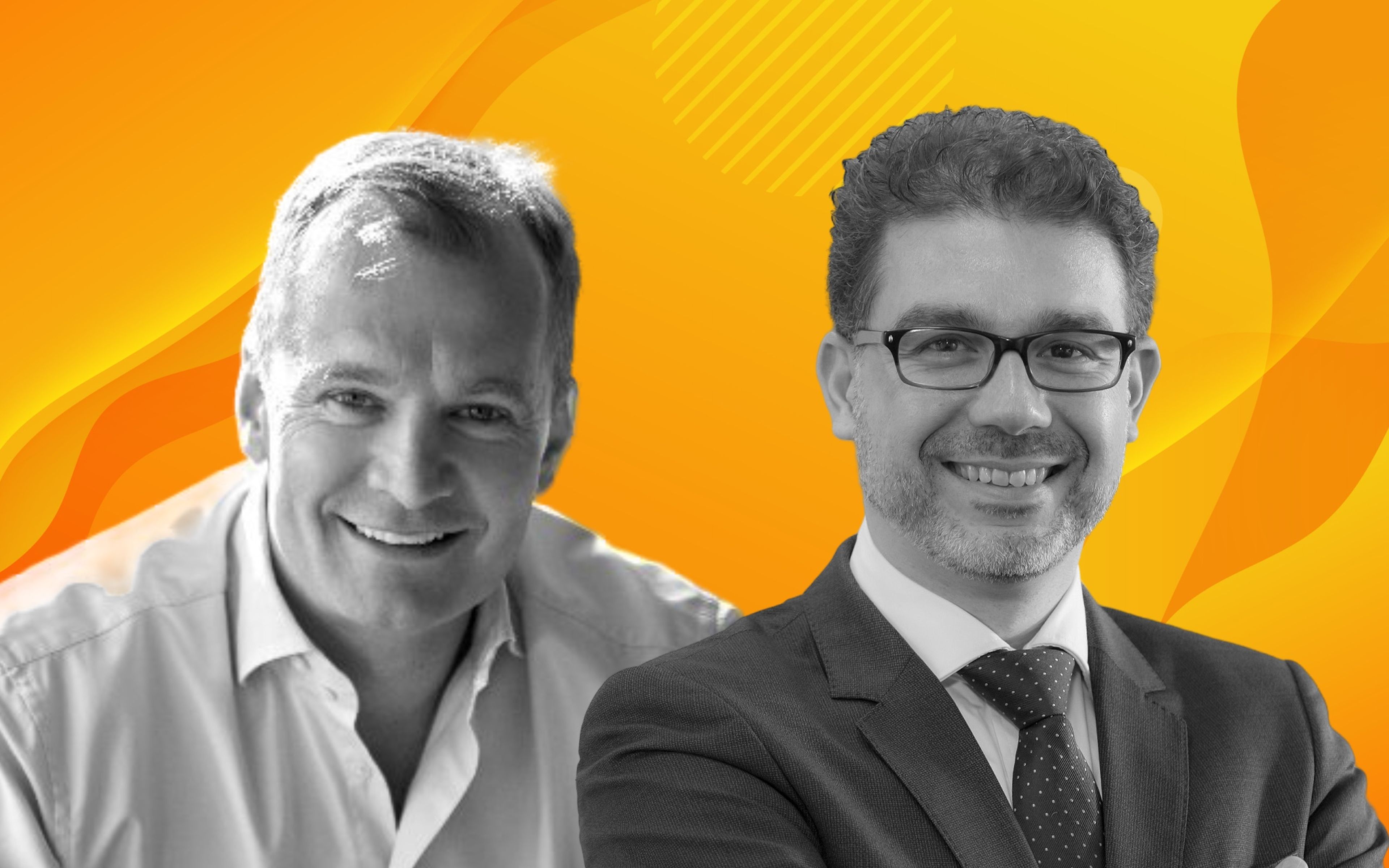 Meinred Spenger, CEO de MásMóvil (izquierda) y Ludovic Pech, CEO de Orange España (derecha).