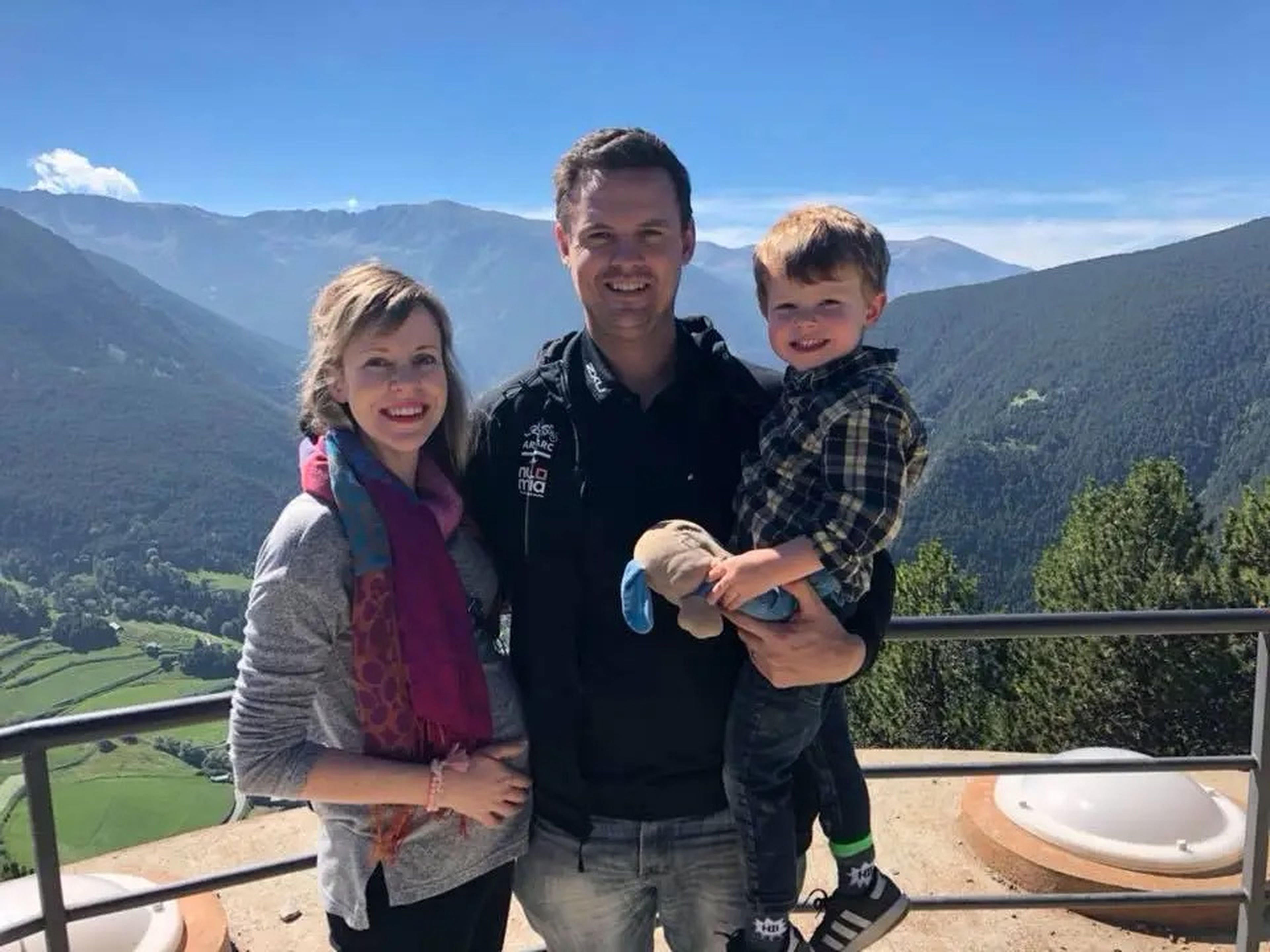 Melissa Noble and her family in Andorra in 2018.