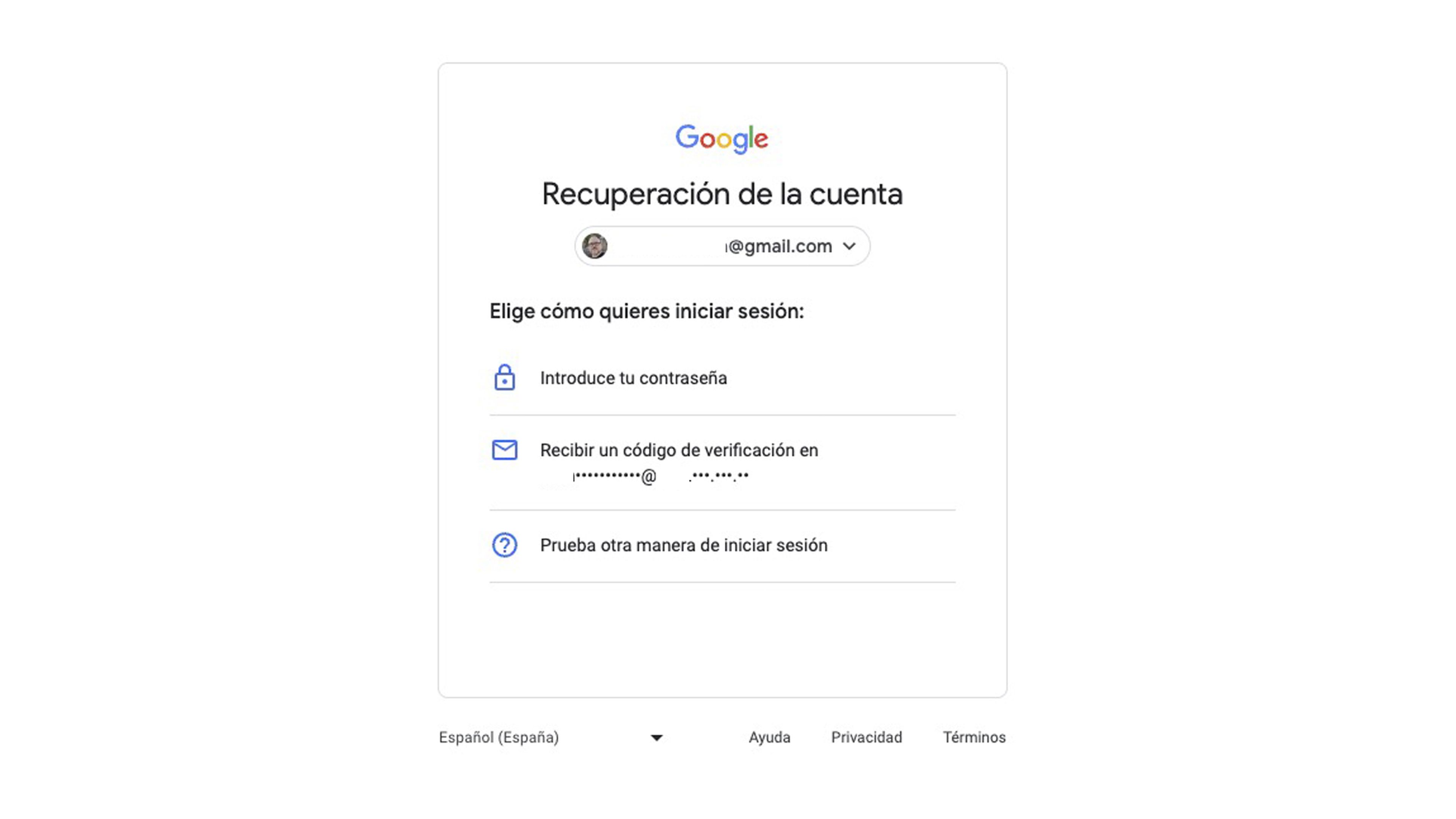 Recuperar tu cuenta de Google sin móvil mediante teléfono alternativo