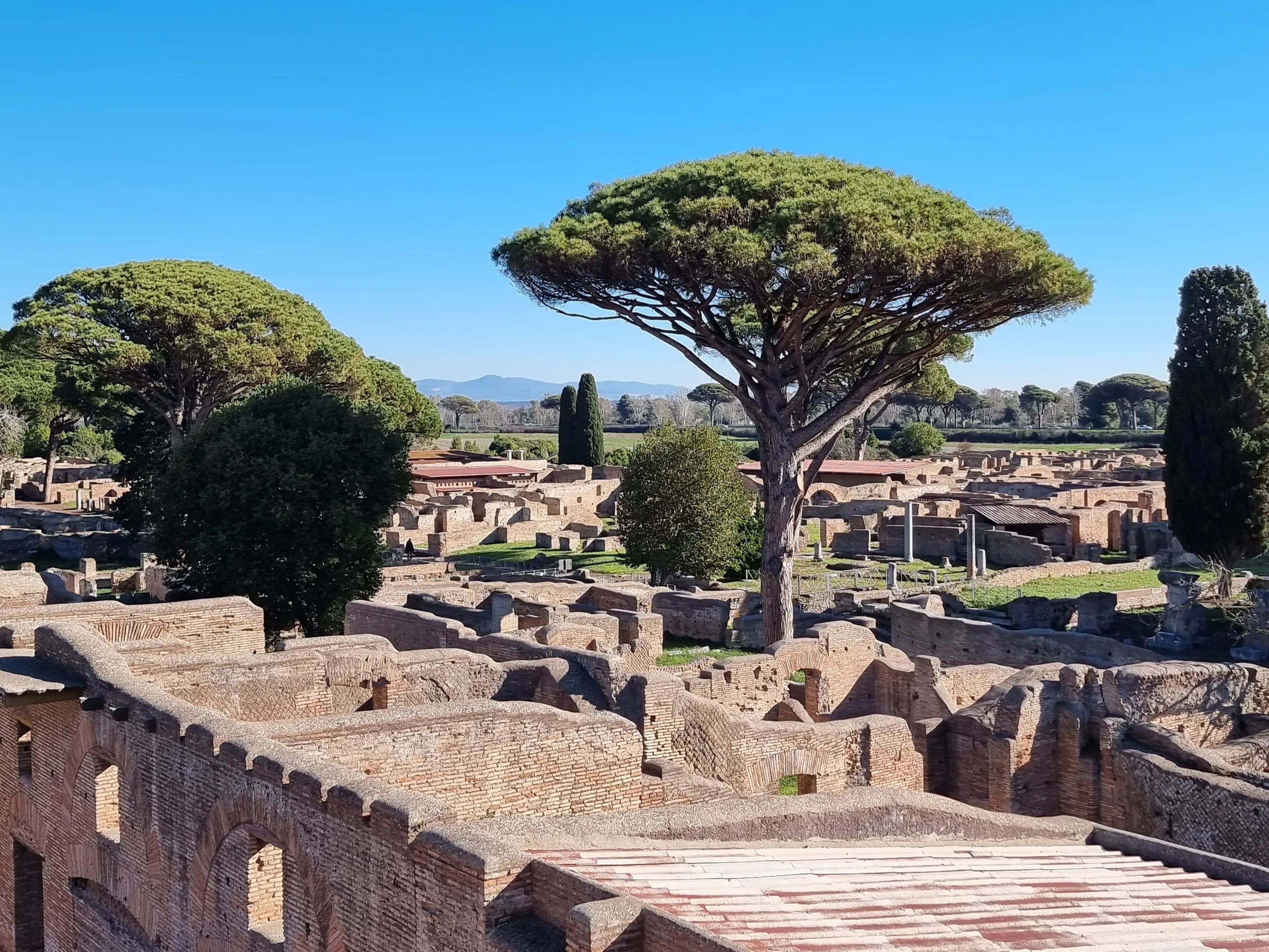 view of ostia antica site outside rome