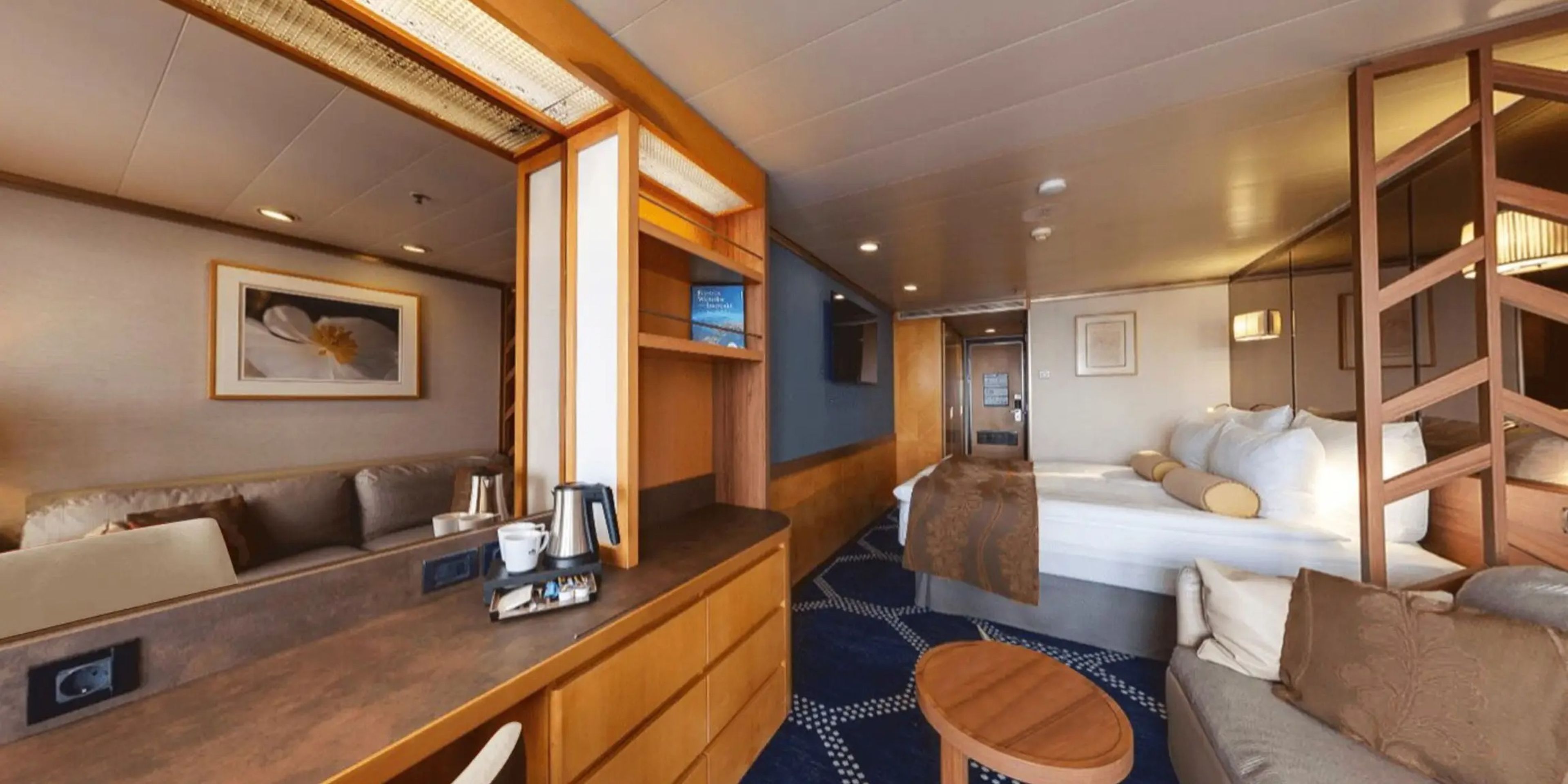 Janie Coffey y Will reservaron un camarote Lanai con vistas al mar, como se ve en una foto que Victoria Cruises Line envió a Business Insider a principios de 2023.