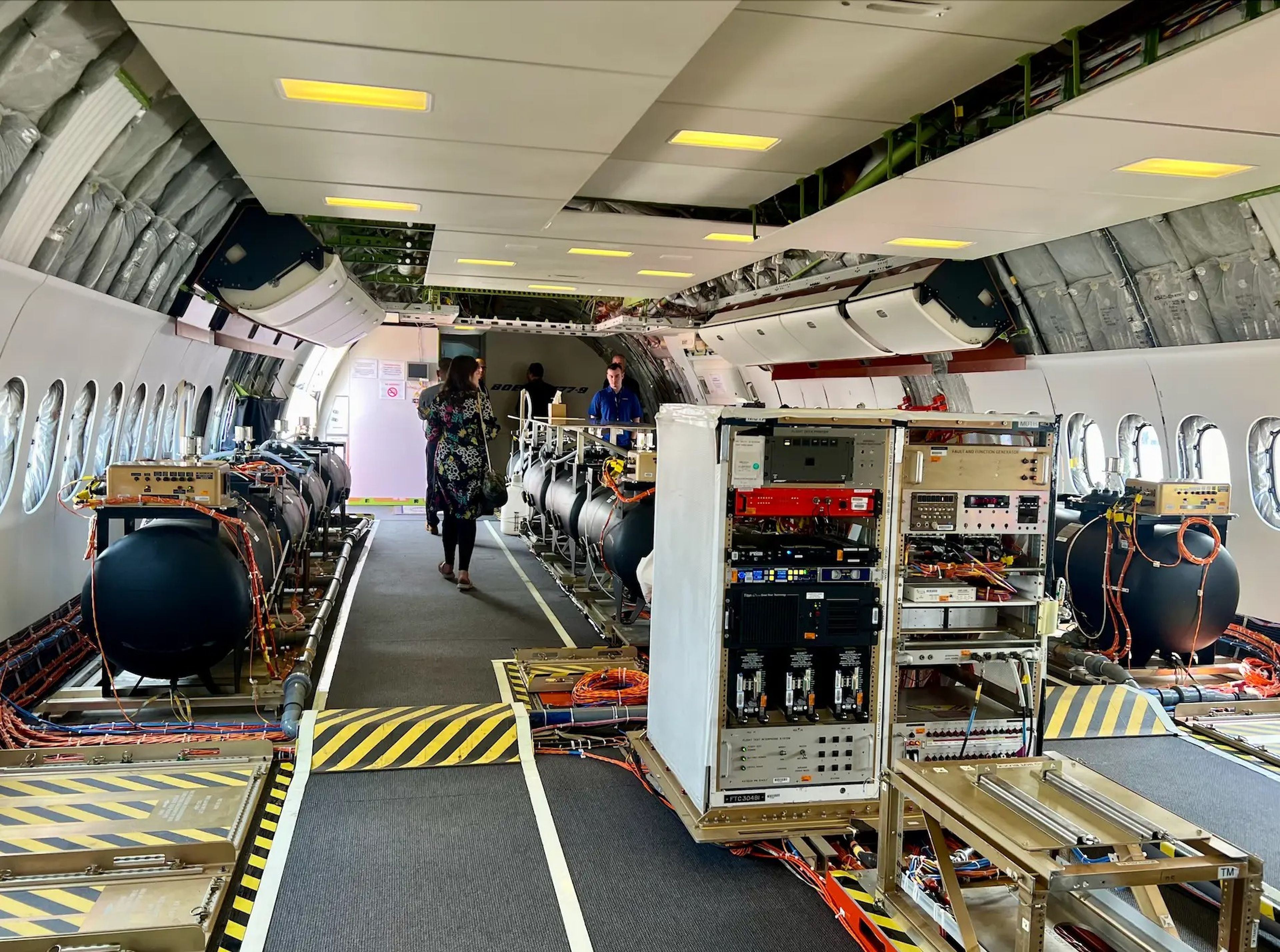 Interior de la cabina del Boeing 777X.