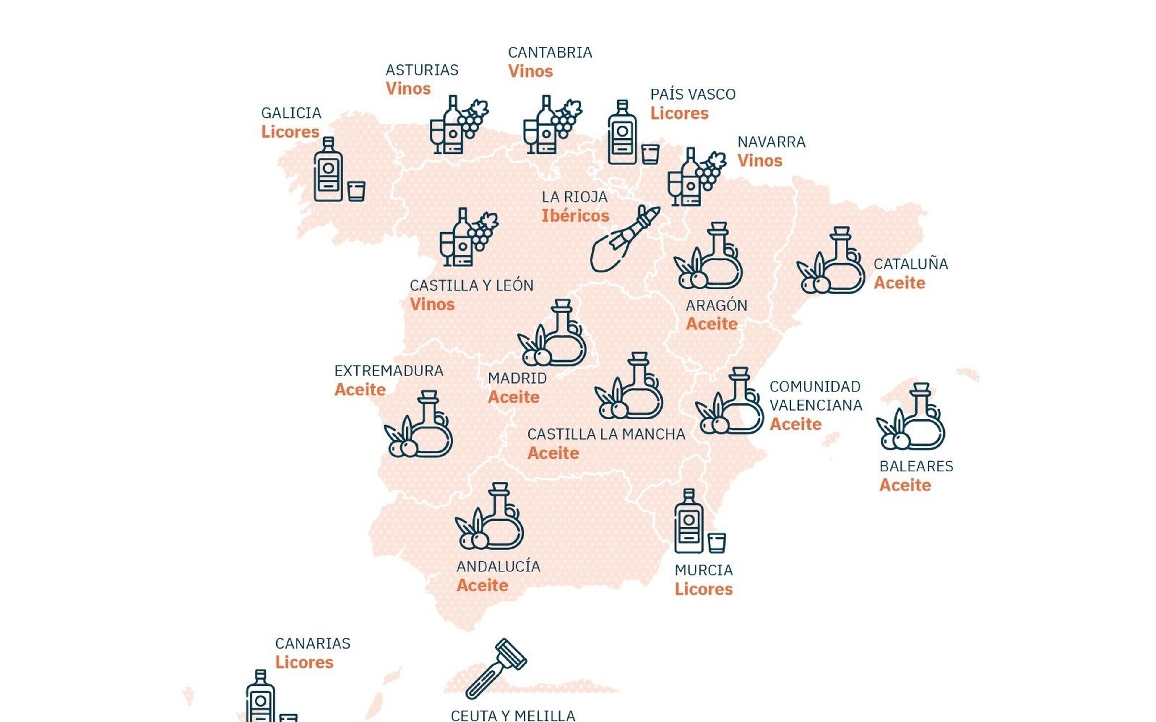 Mapa de productos más robados en supermercados de España, 2024