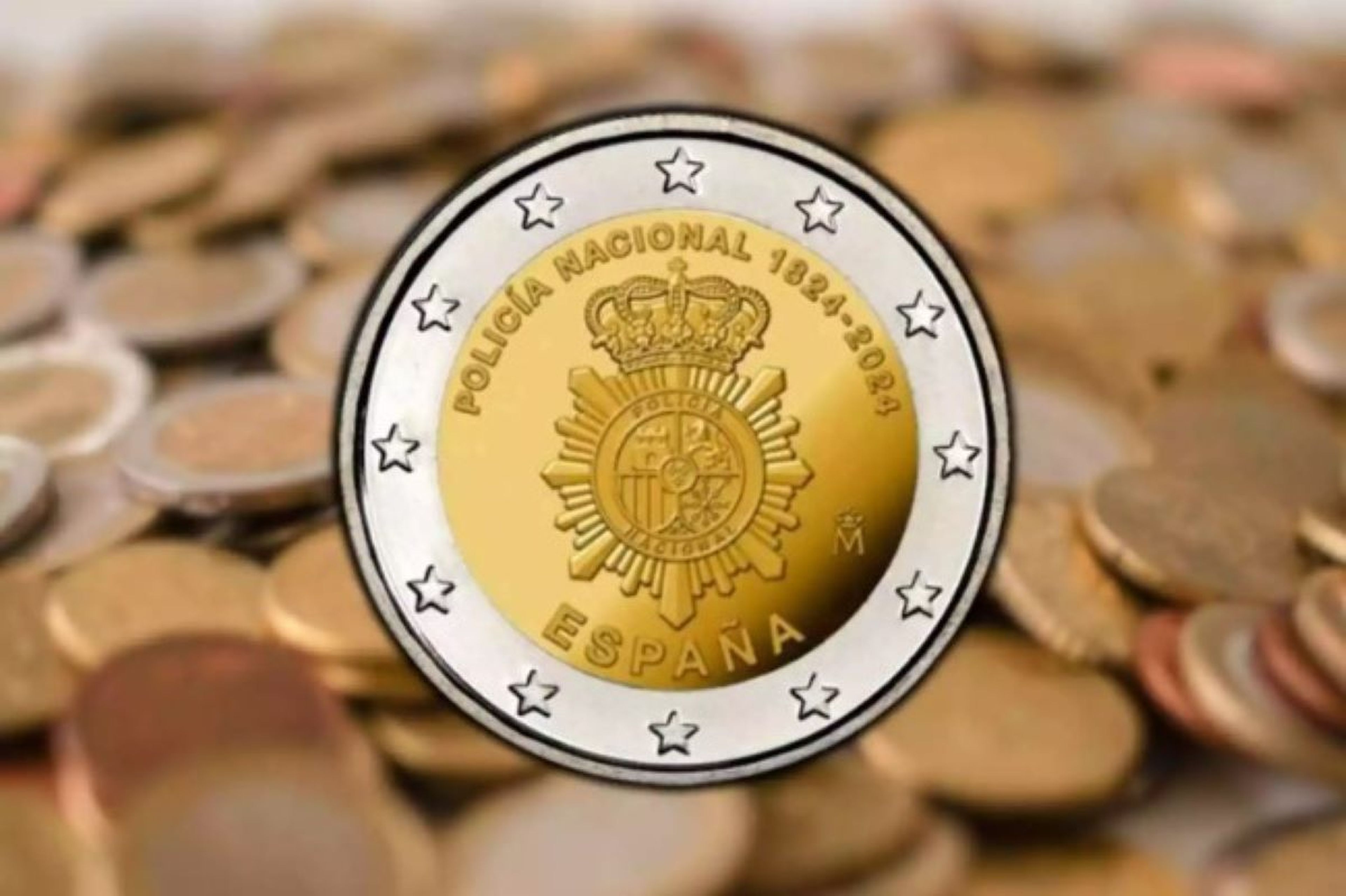 Nueva moneda de 2 euros con el escudo de Policía Nacional