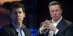 OpenAI CEO Sam Altman (left) and Elon Musk (right)
