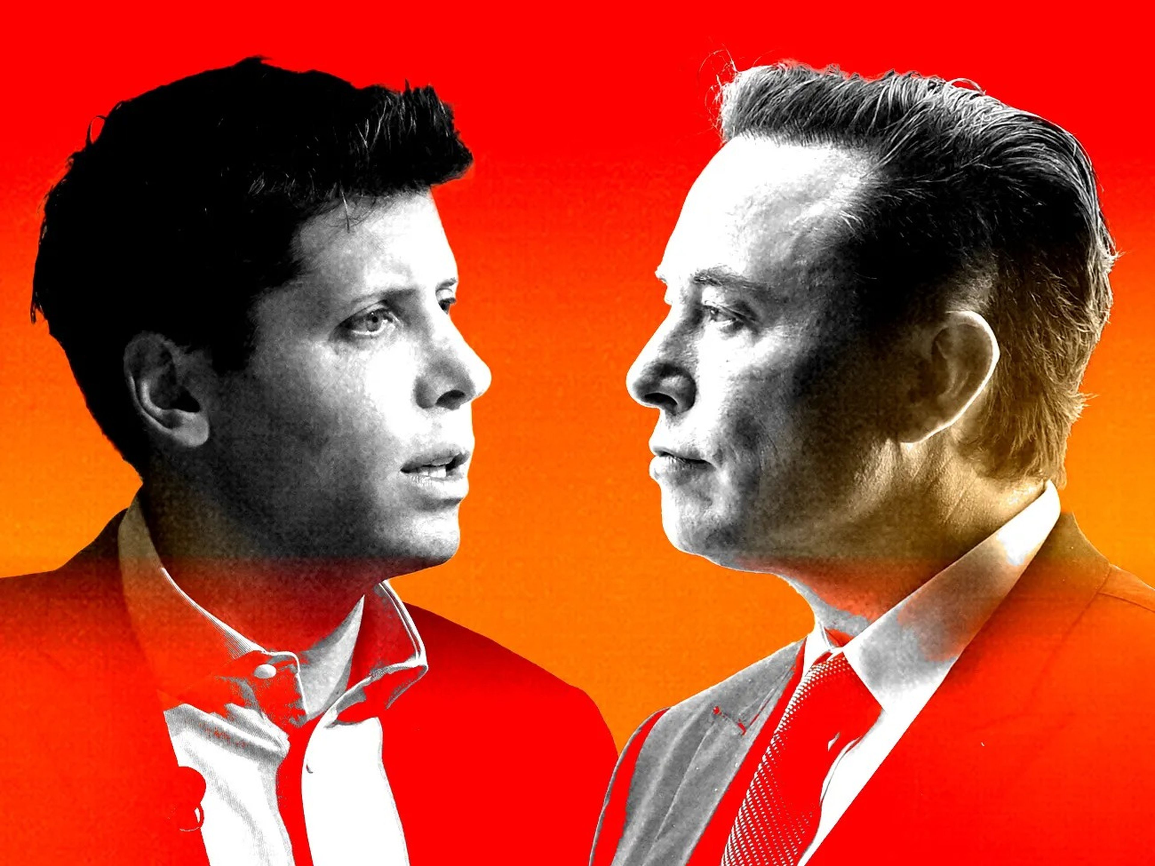 Photo Illustration of Altman and Musk.