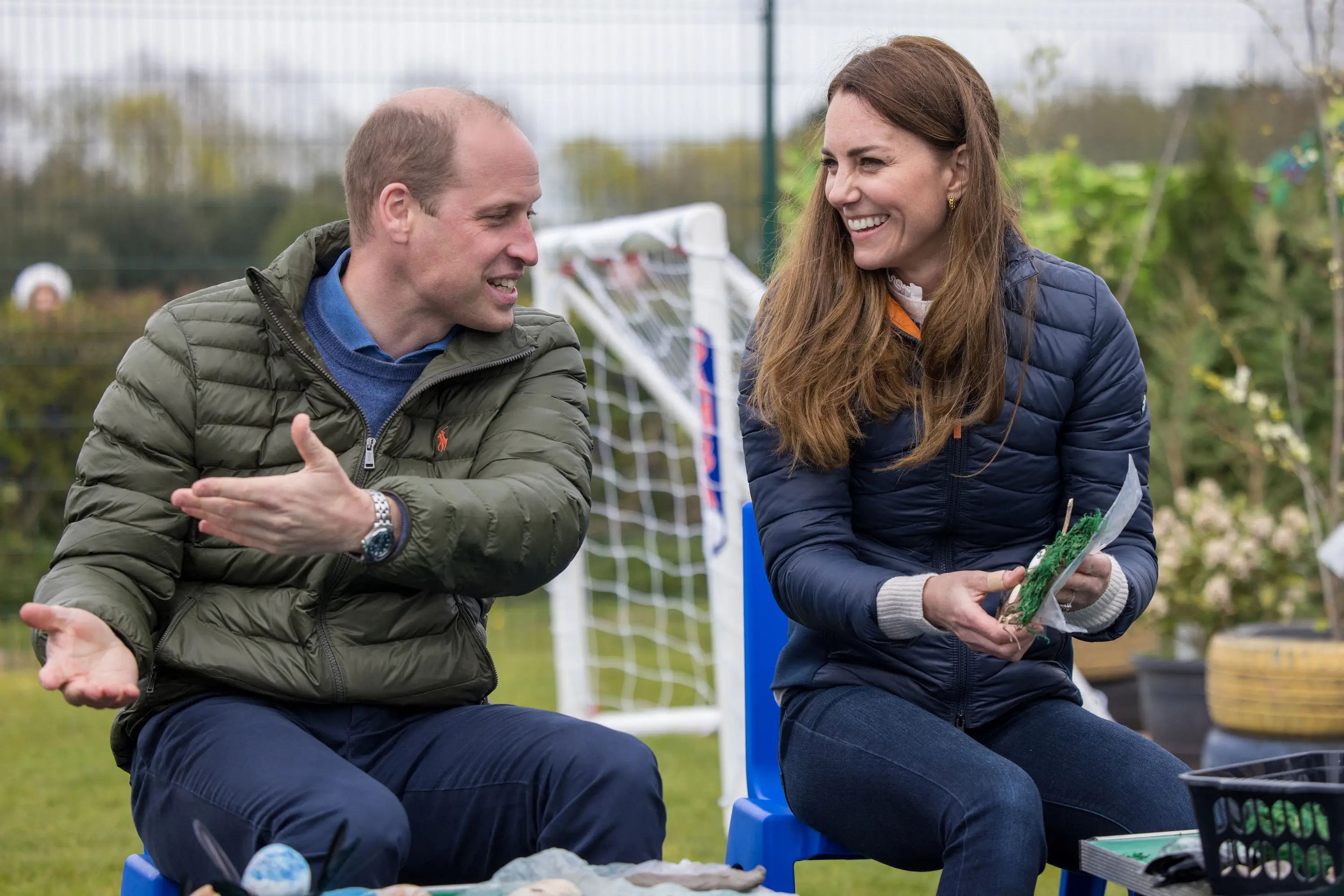 El príncipe Guillermo y Kate Middleton el 27 de abril de 2021.