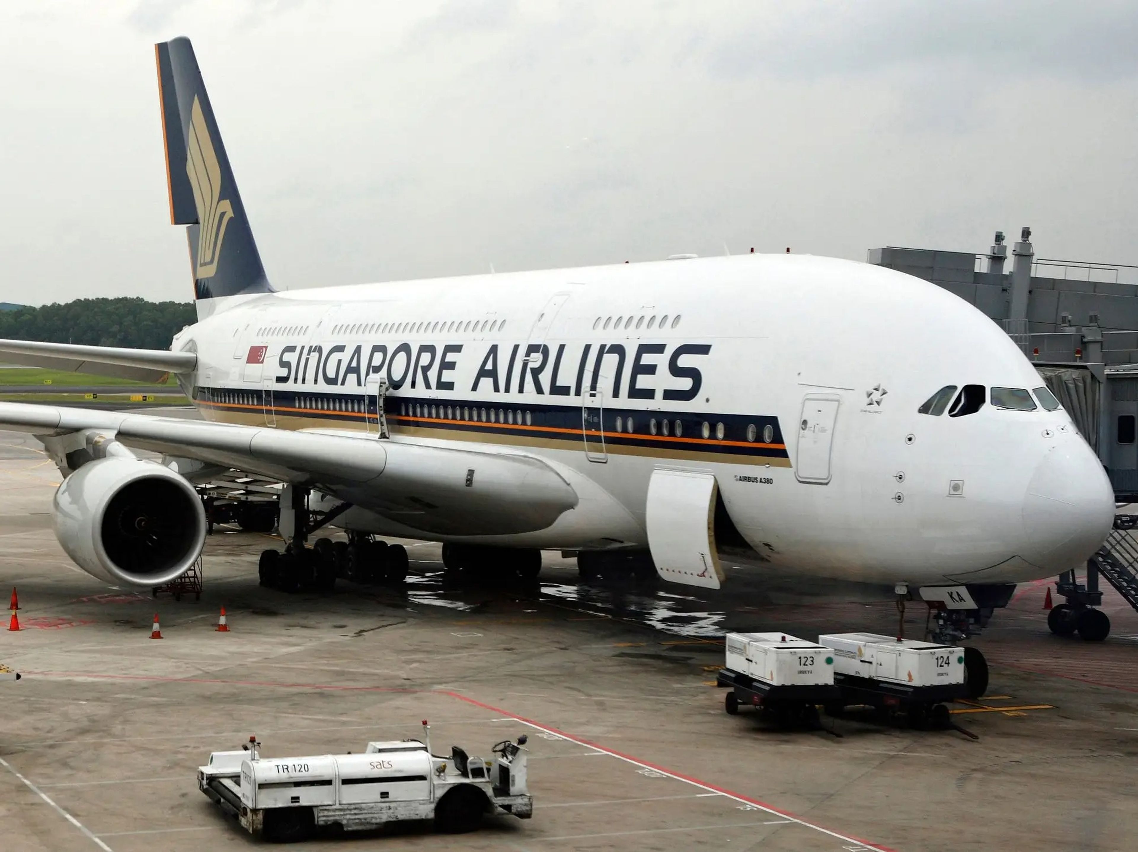 Un Airbus A380 de Singapore Airlines.