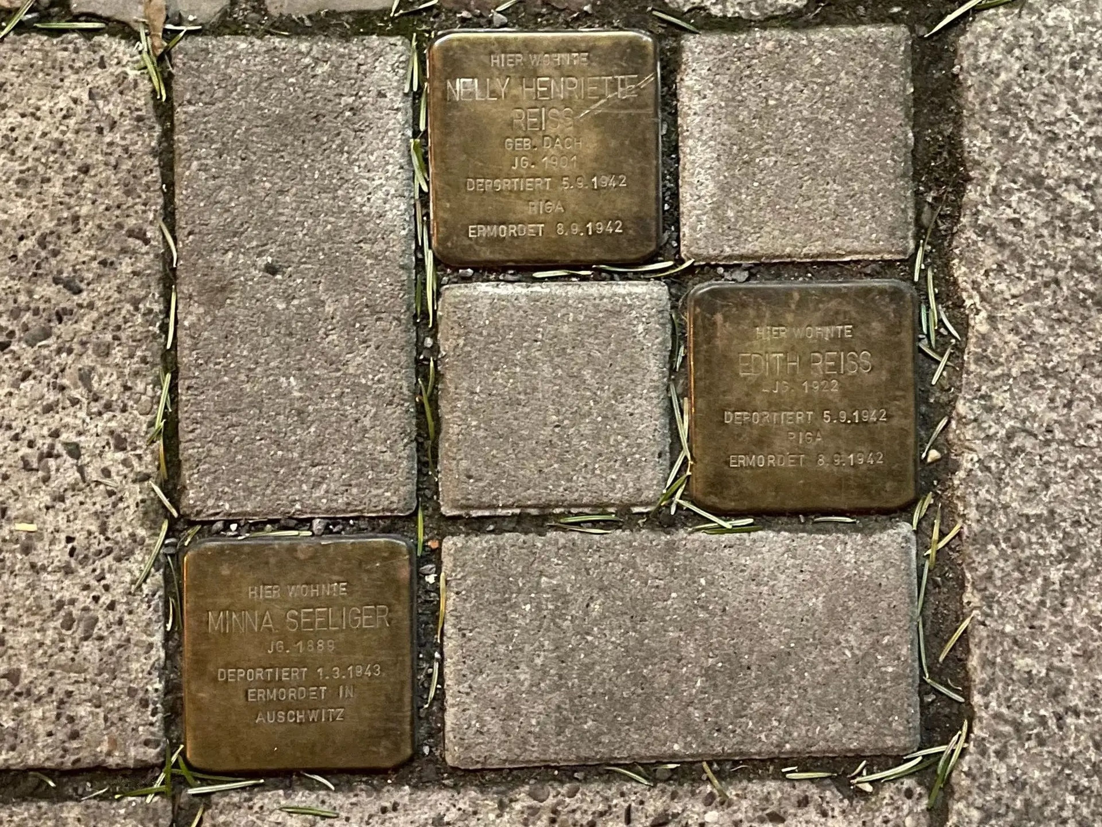 stumbling stone memorializing holocaust victims in berlin