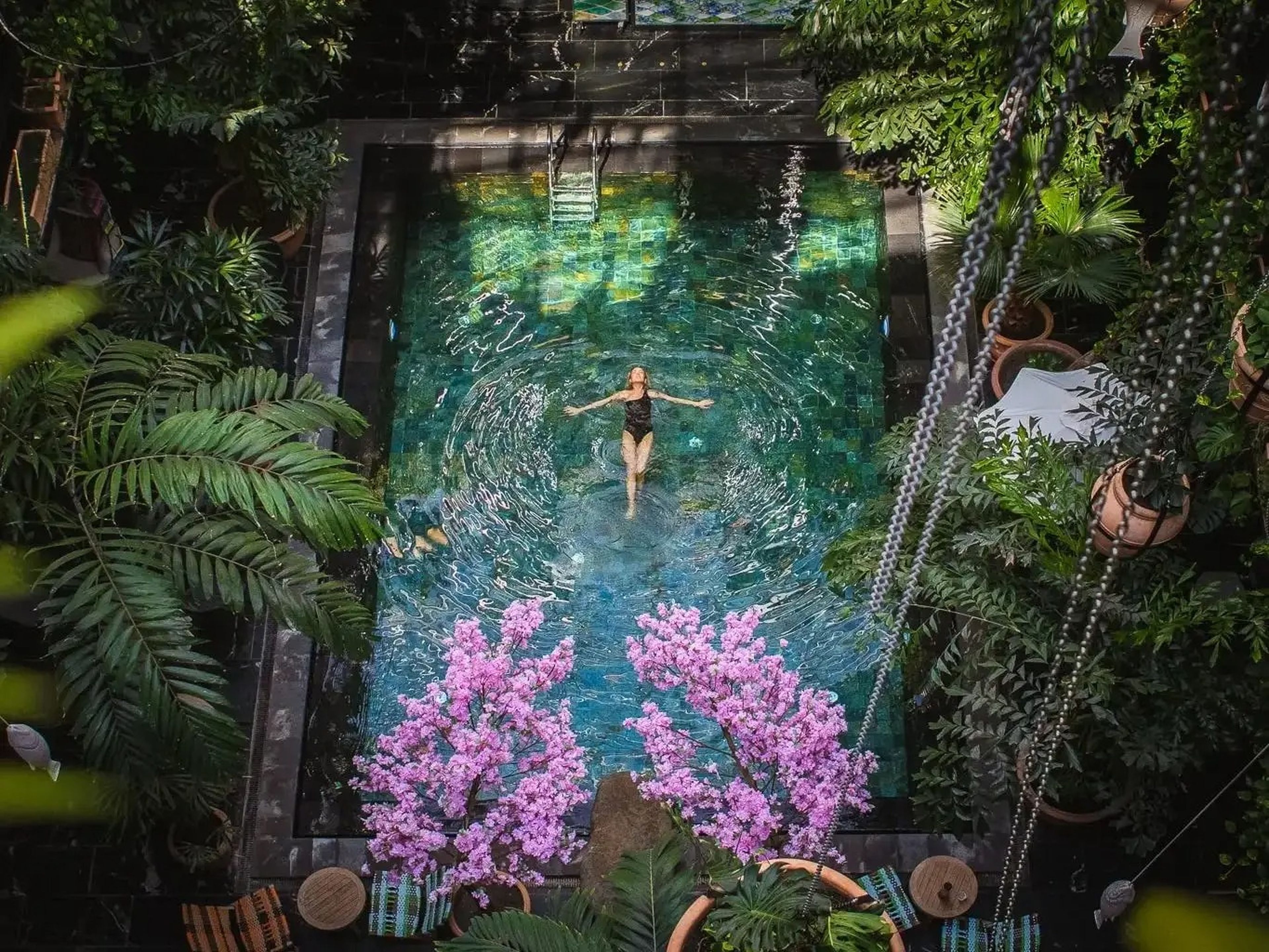 Bali-inspired jungle pool in Copenhagen