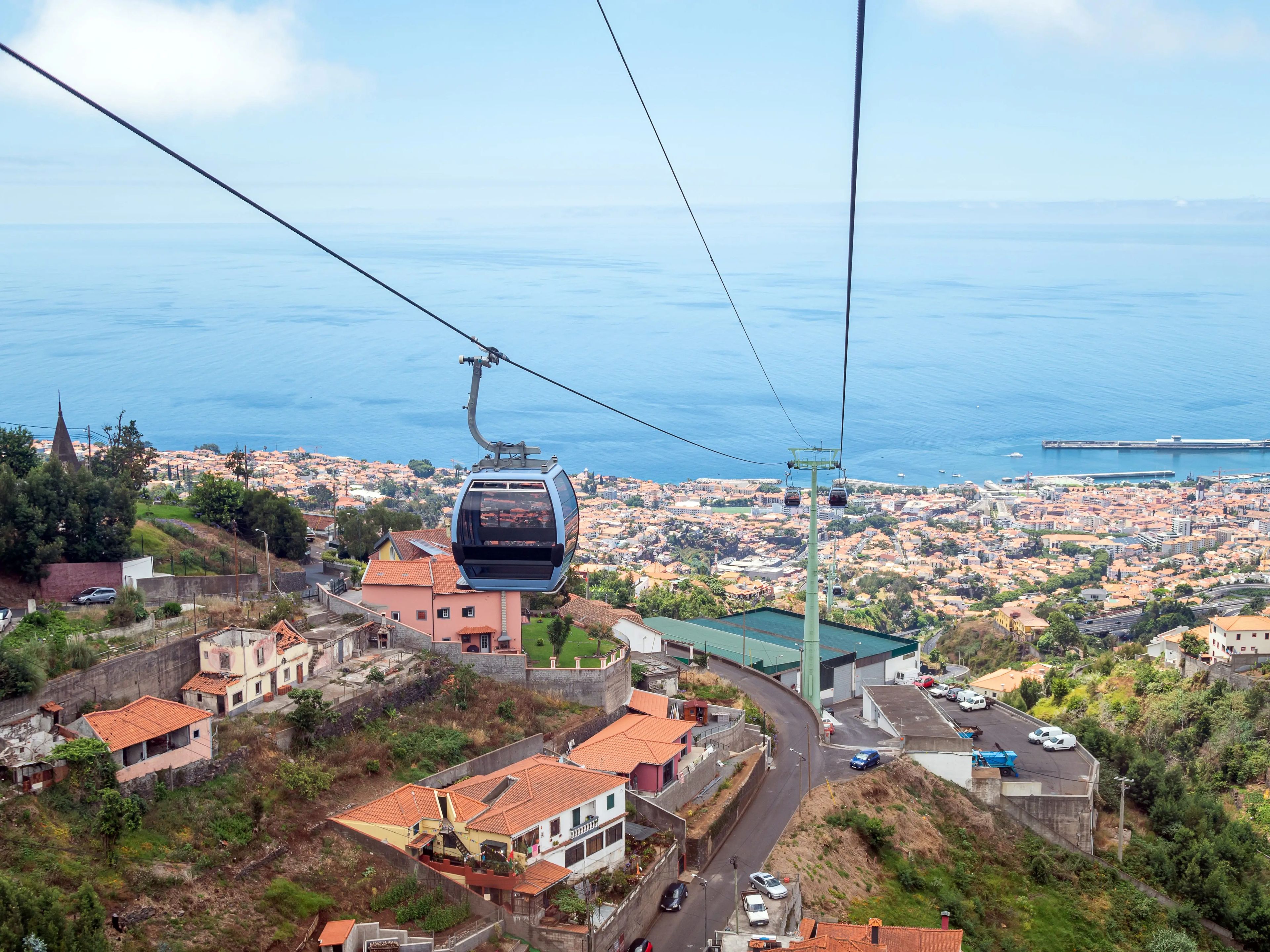 Los teleféricos de Funchal ofrecen vistas espectaculares.