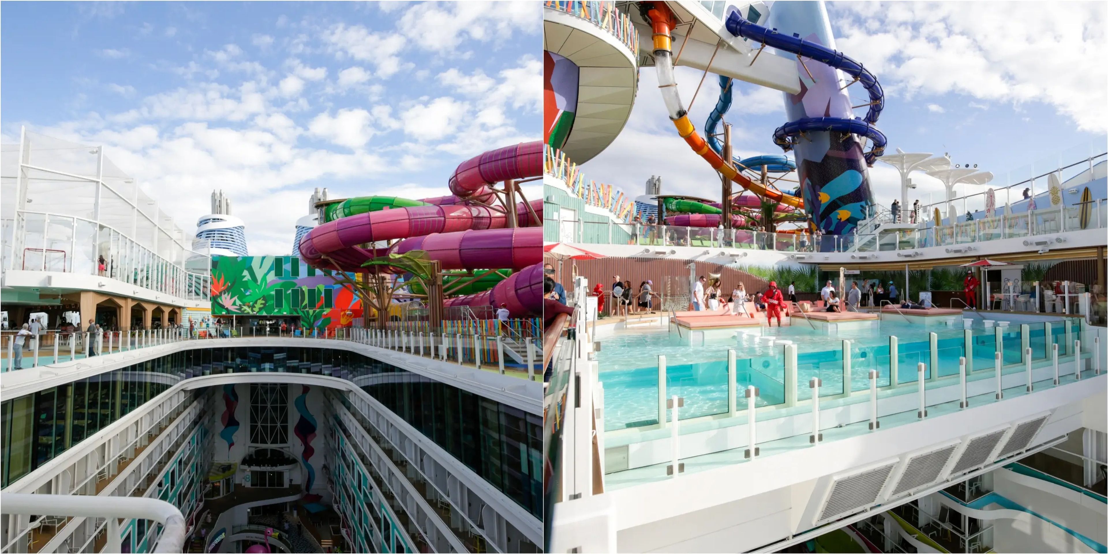 El parque acuático, la pista polideportiva, el minigolf y el club de piscina exclusivo para adultos del Icon of the Seas se encuentran muy cerca.