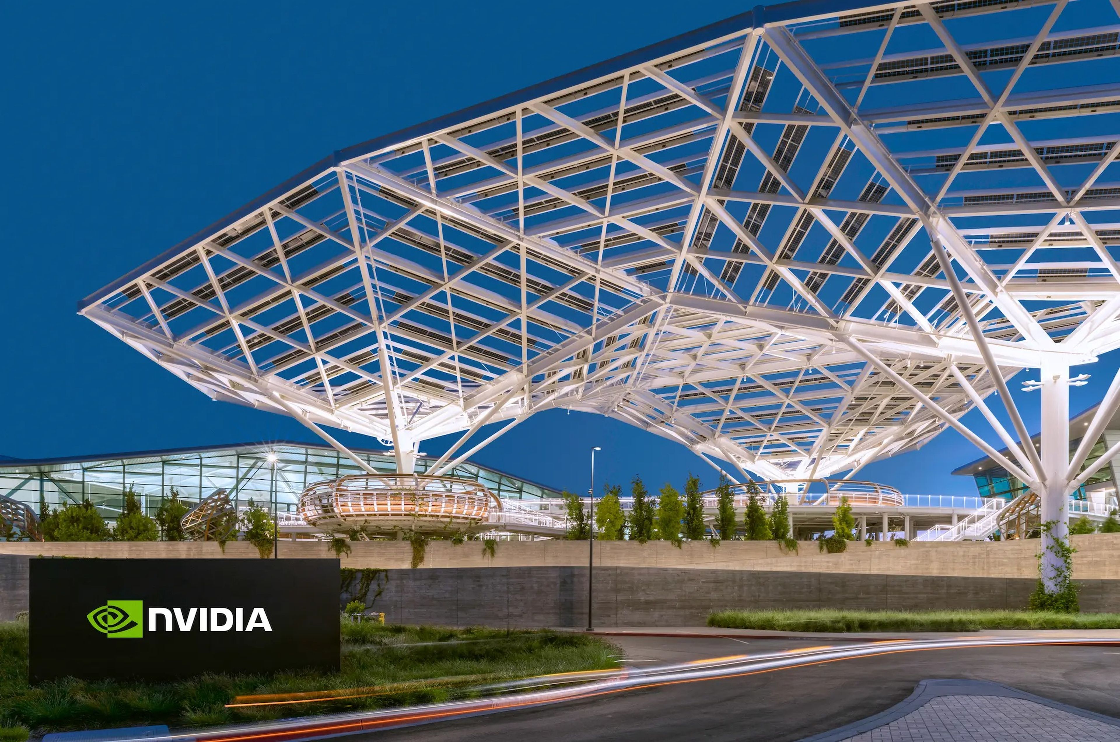The exterior of Nvidia's HQ in Santa Clara