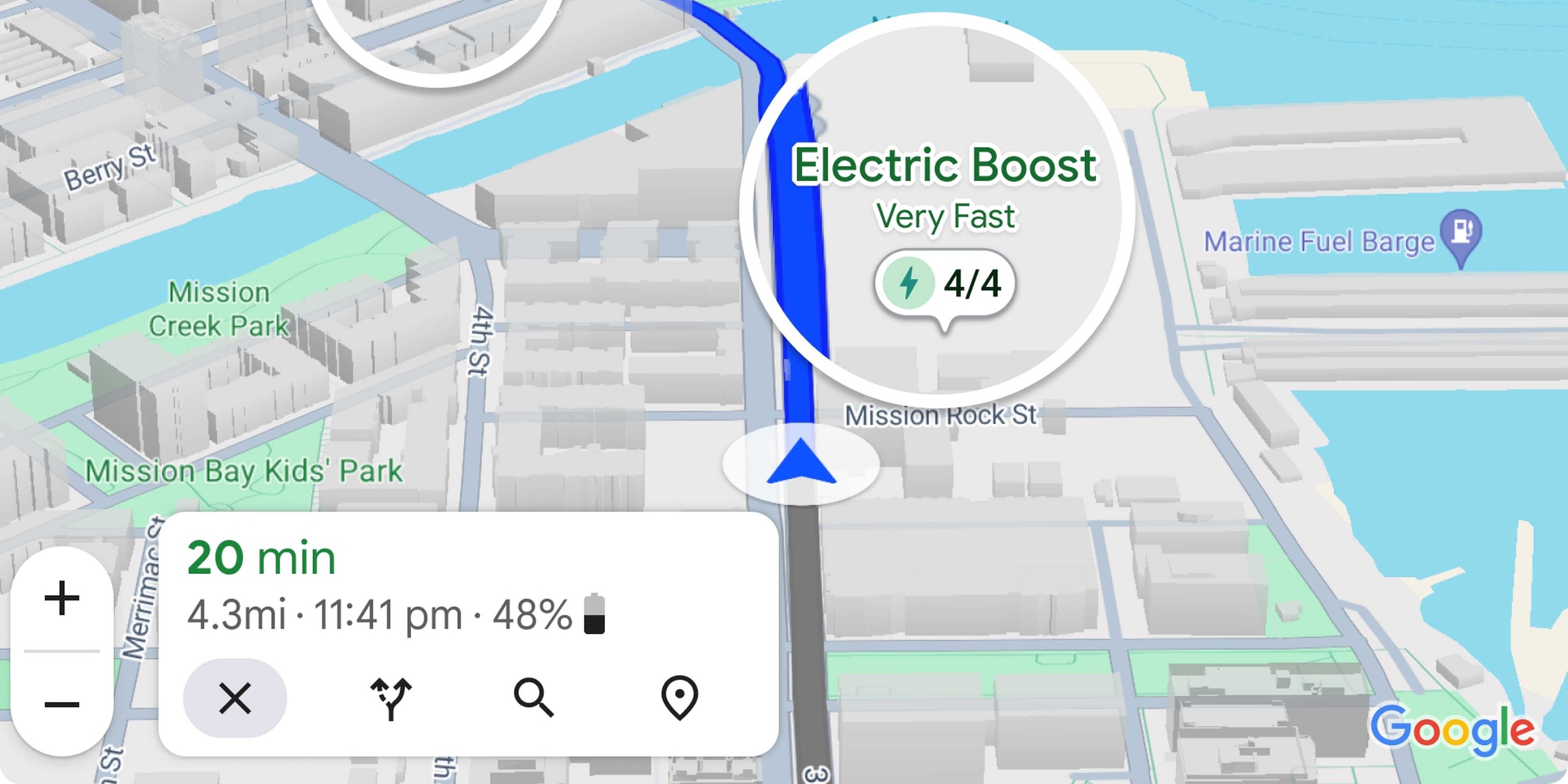 Google mapa cargadores eléctricos
