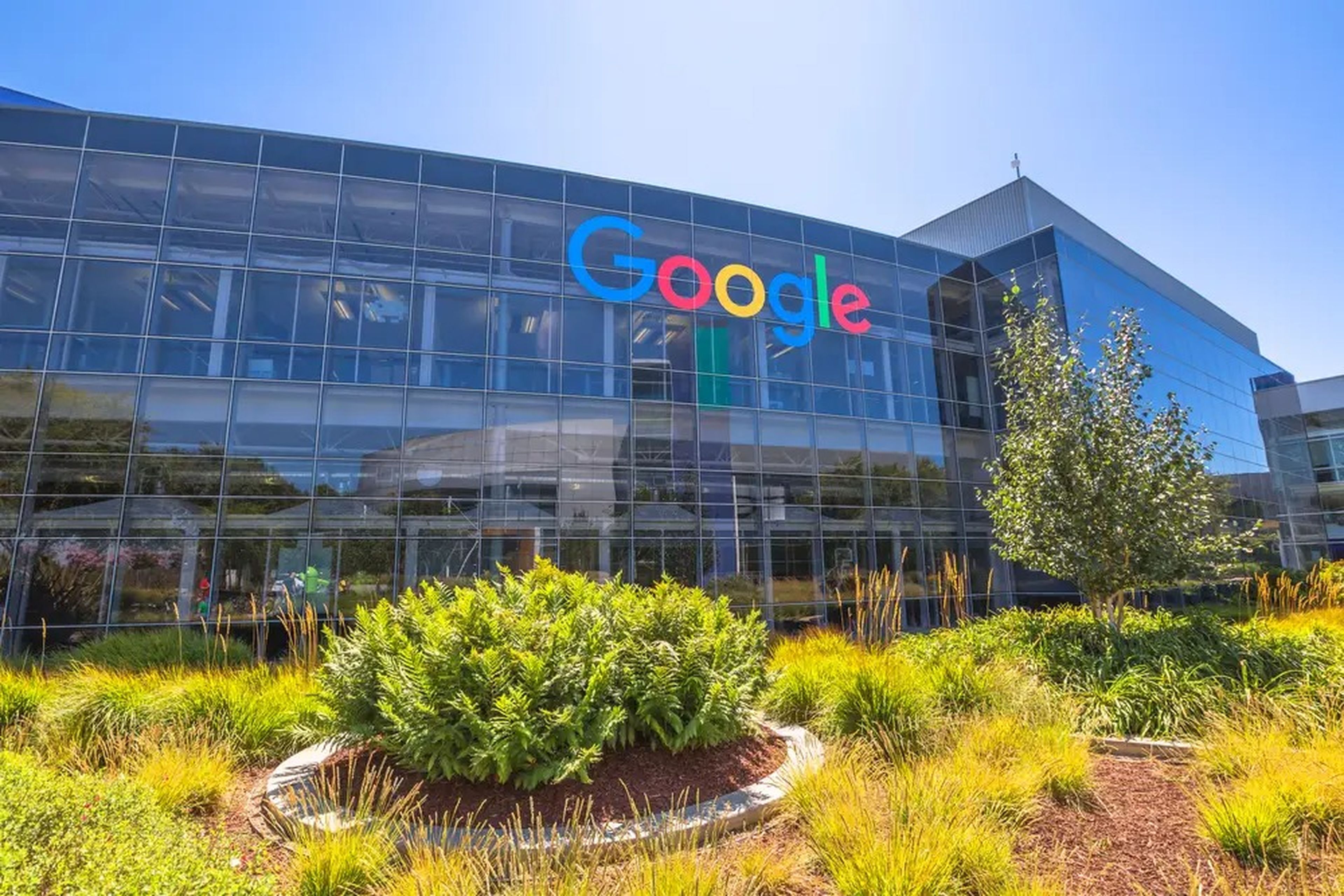Un edificio del campus de Google en Mountain View, California.