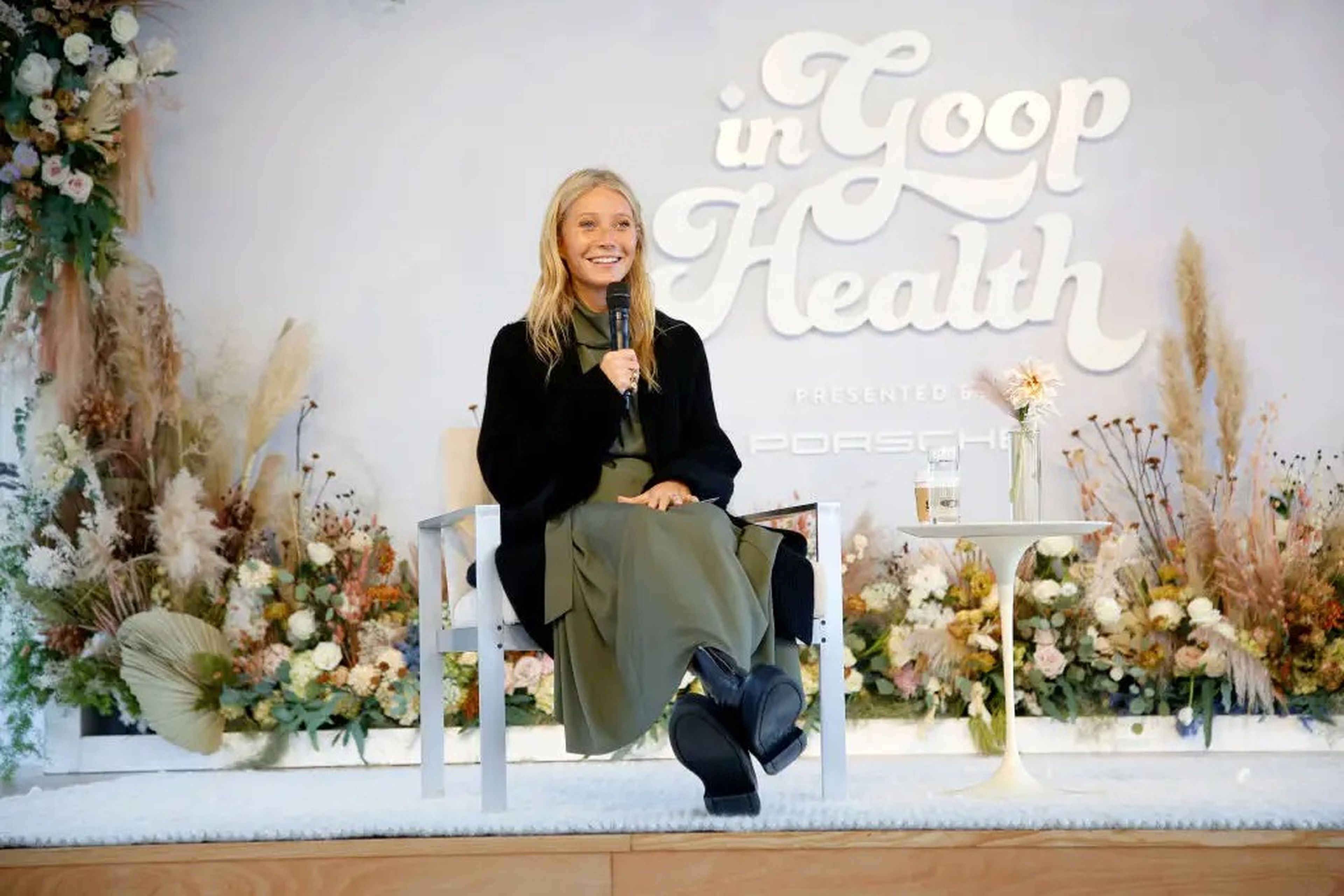 Gwyneth Paltrow speaks at the In goop Health Summit in Los Angeles in 2021.