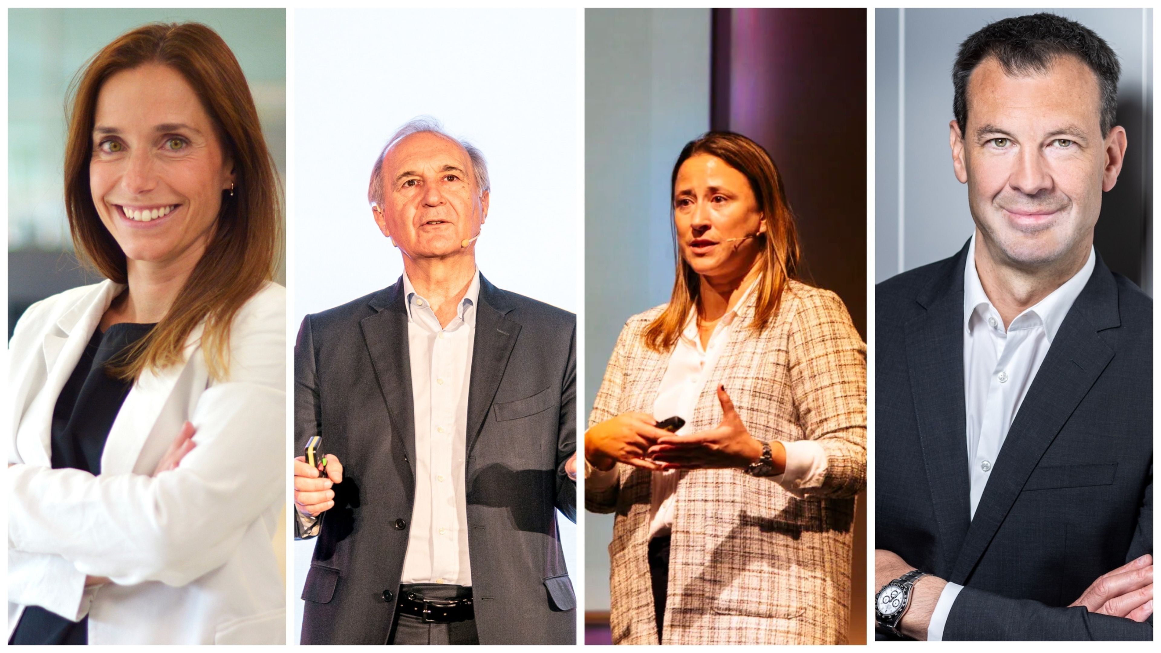 De izquierda a derecha: Teresa Acha-Orbea, CEO de SPC; Enrico Salvatori, vicepresidente de Qualcomm; Andrea Monleon, general manager de Motorola Mobility Iberia, y Rolf Werner, director de Nokia Europa.