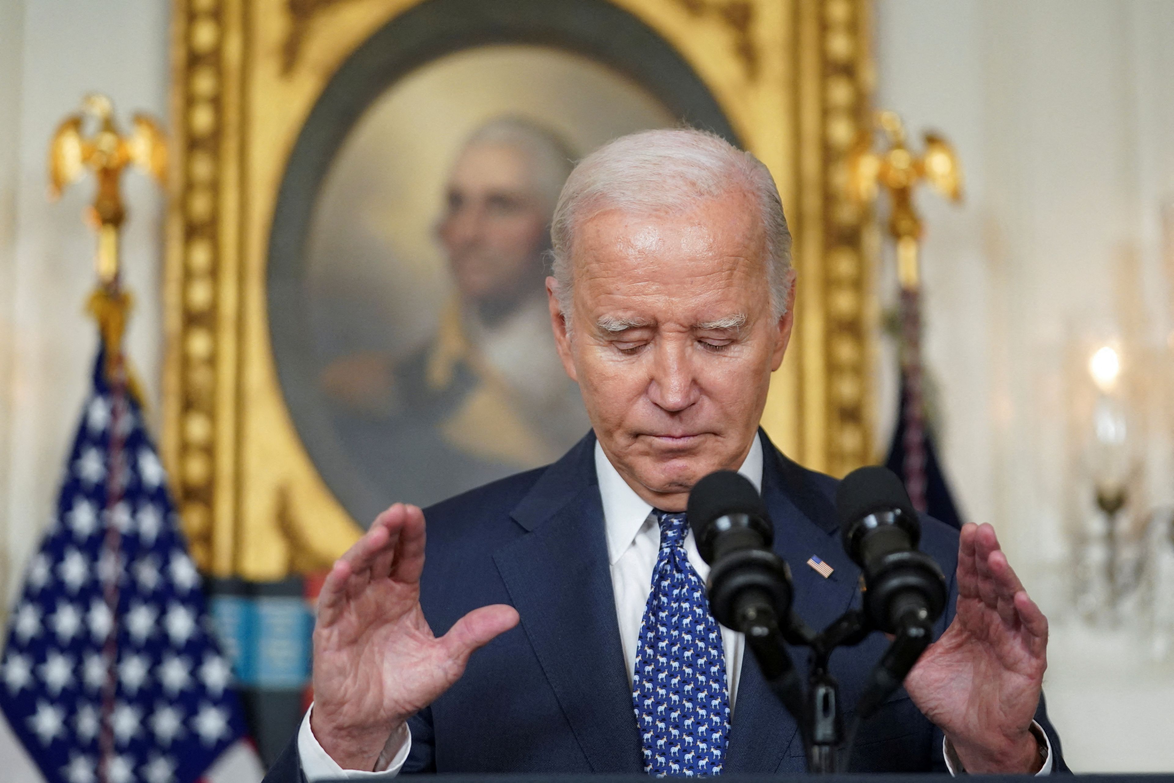 Joe Biden, presidente de Estados Unidos, durante un discurso en la Casa Blanca