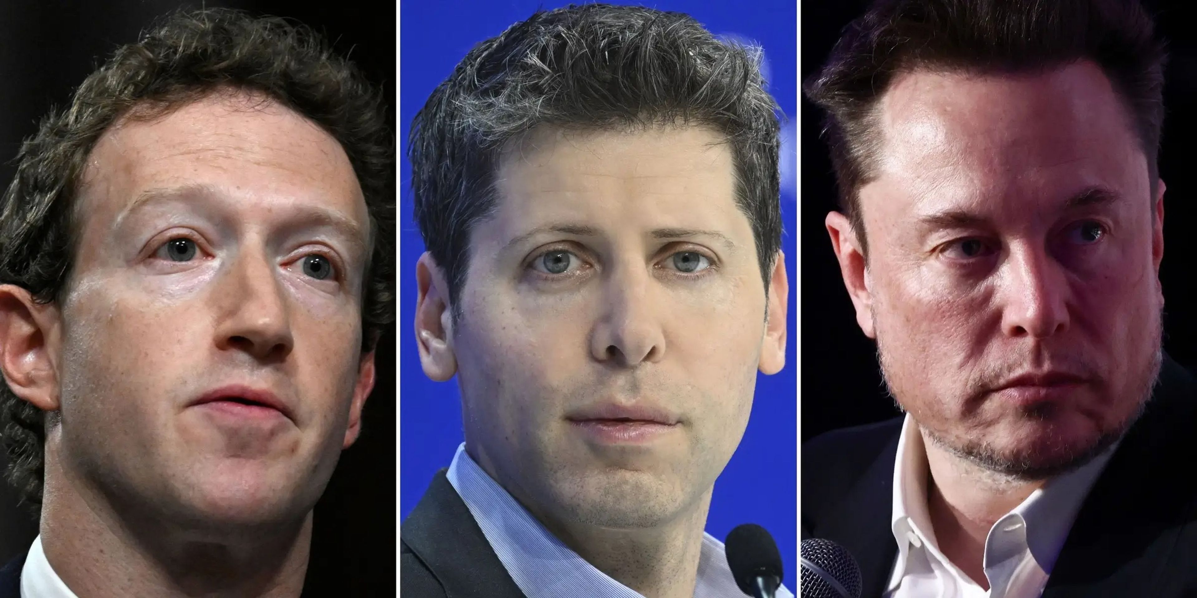 Mark Zuckerberg, Sam Altman, Elon Musk
