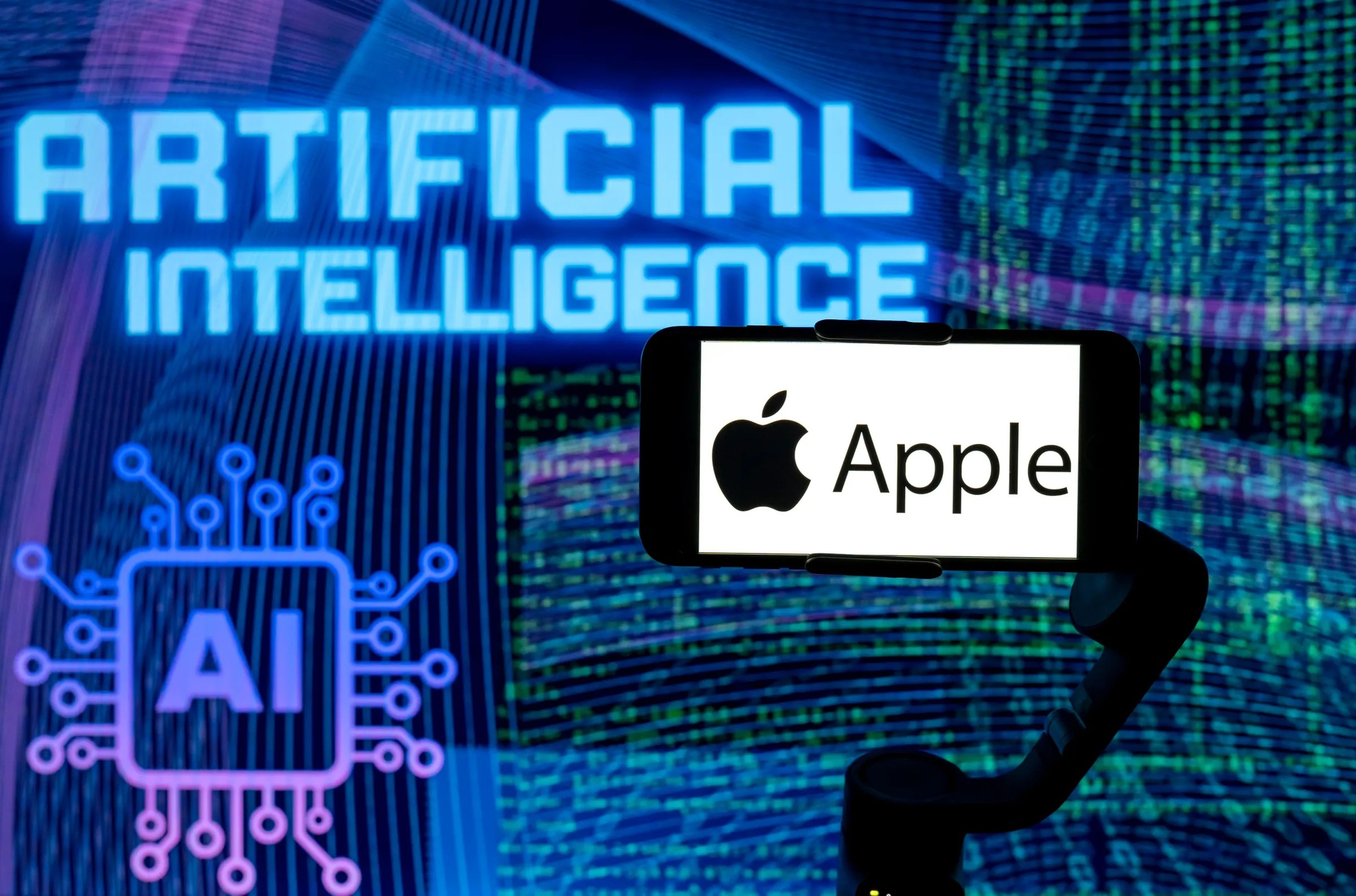 Un montaje fotográfico que ilustra la apuesta de Apple por la inteligencia artificial.