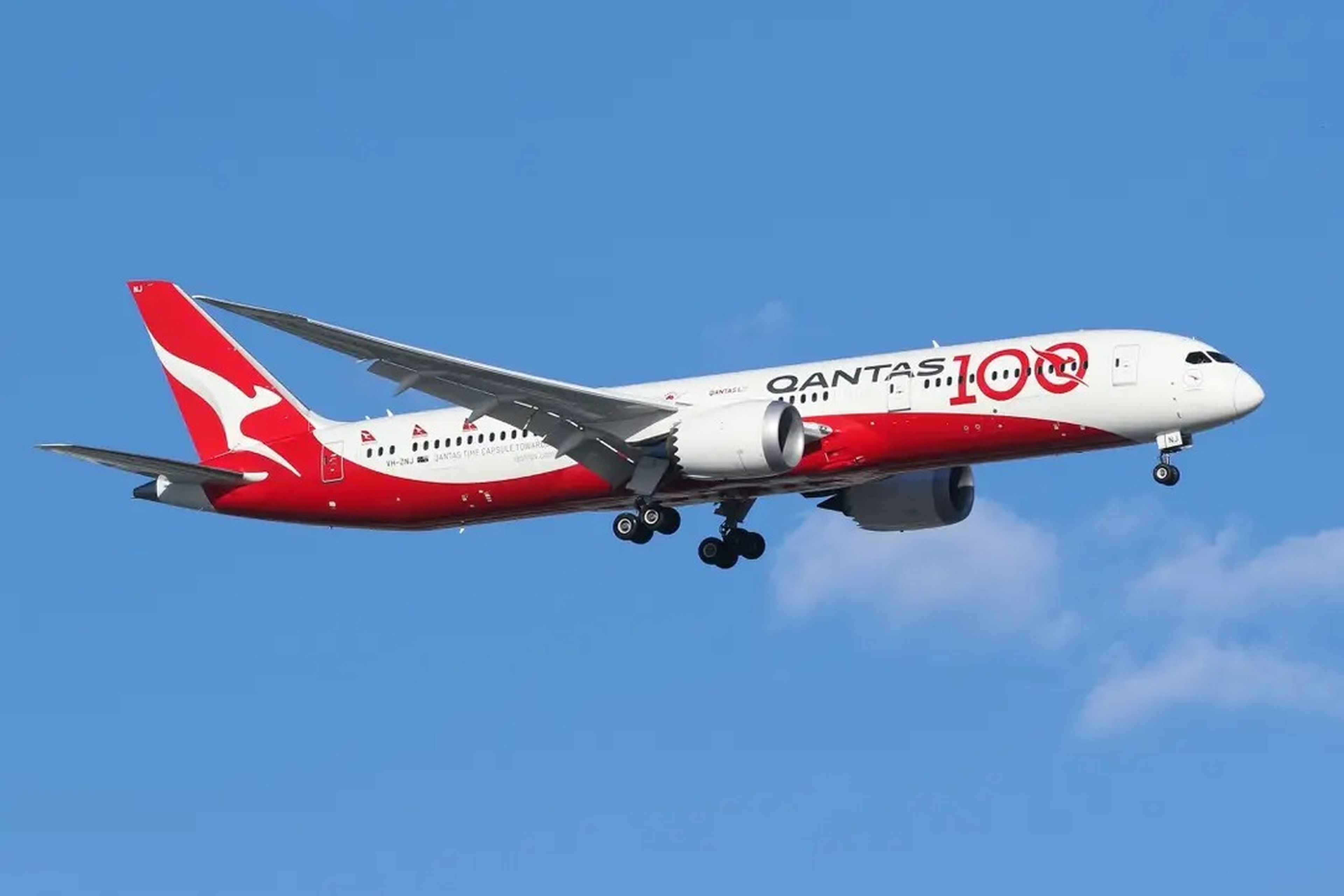 Qantas vuela con un Boeing 787 en su ruta de quinta libertad entre Sídney y Nueva York.