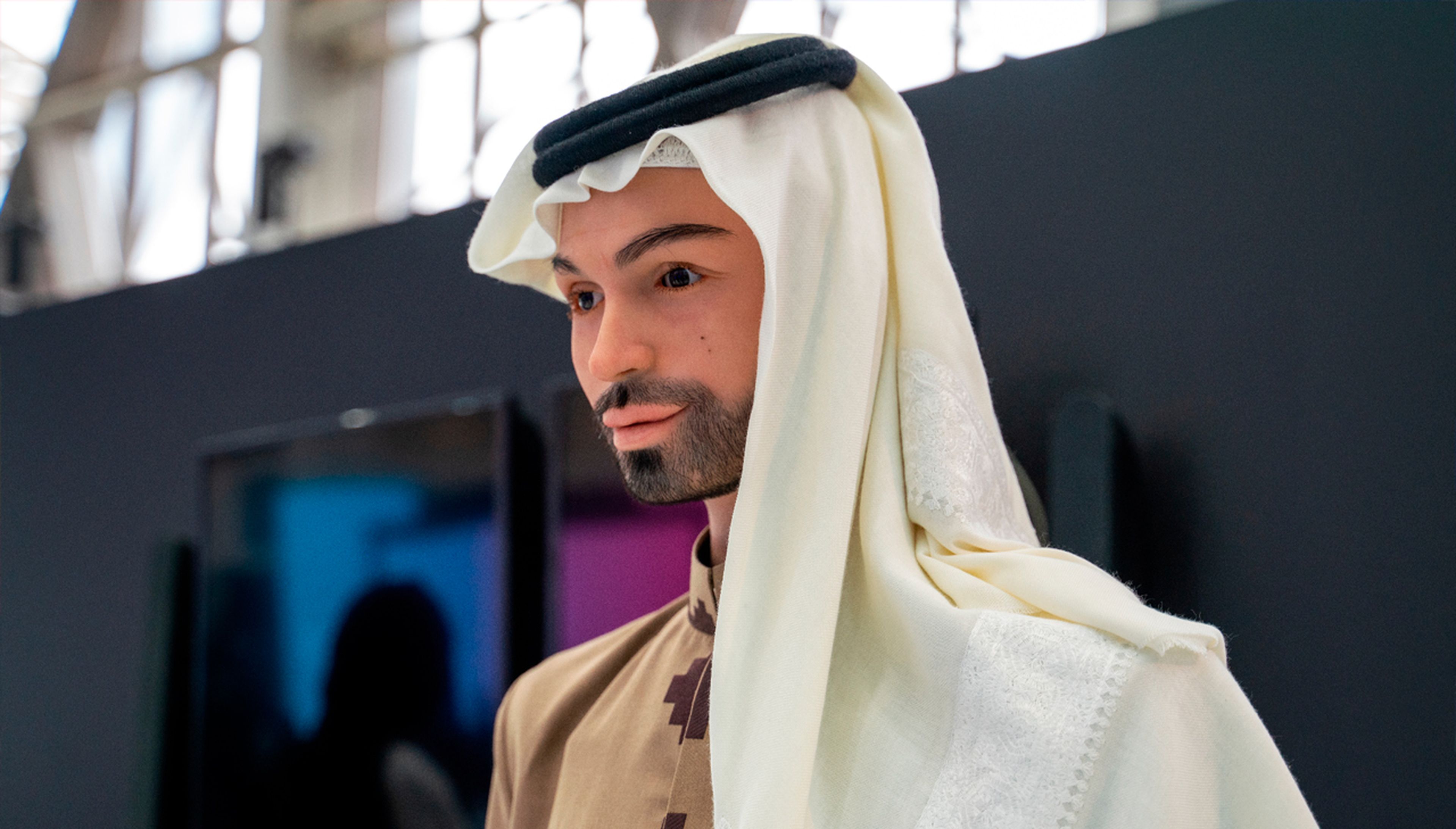 Muhammad, este robot humanoide, debutó en el DeepFest de Riad, Arabia Saudí.