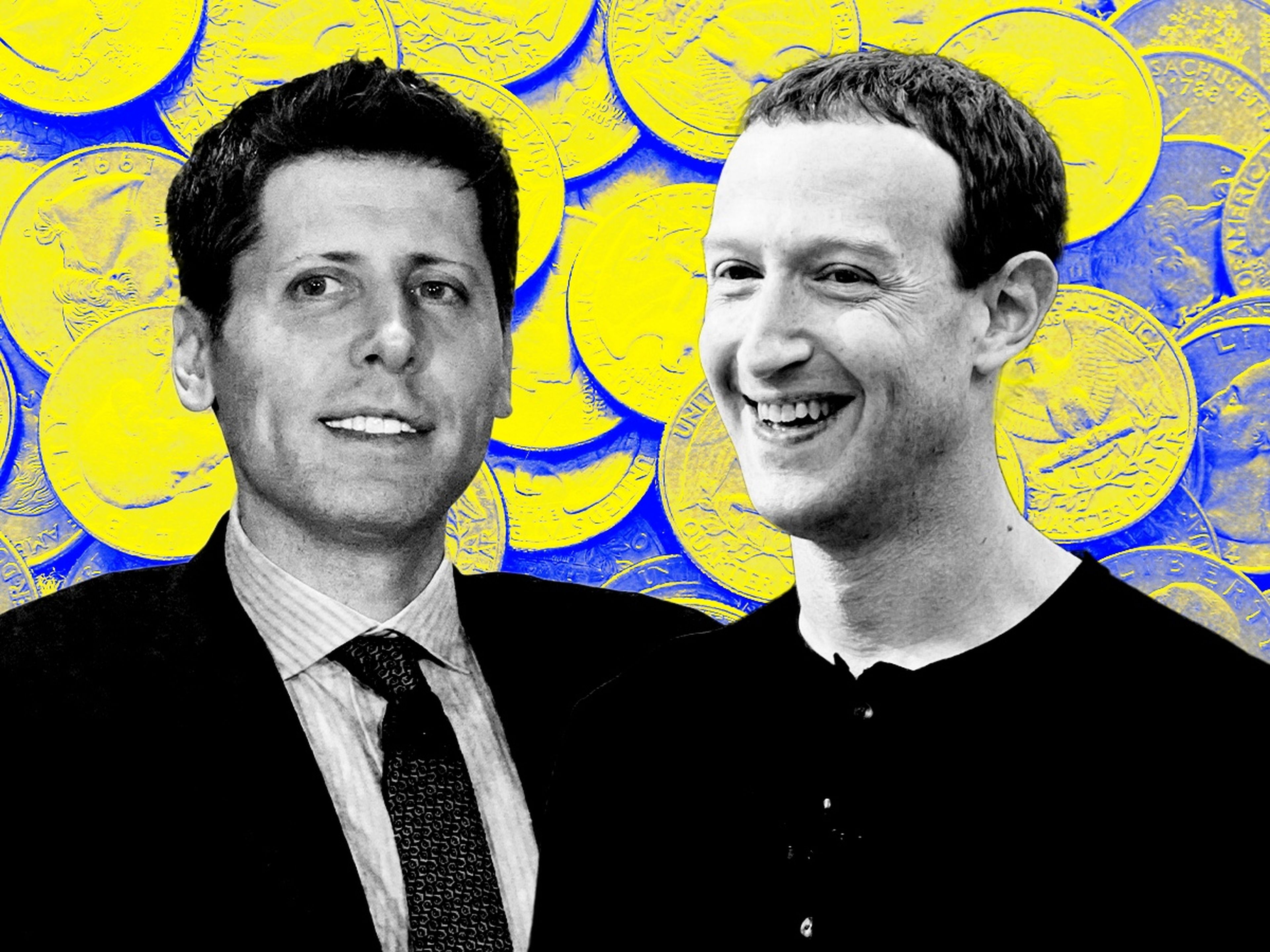 Sam Altman y Mark Zuckerberg