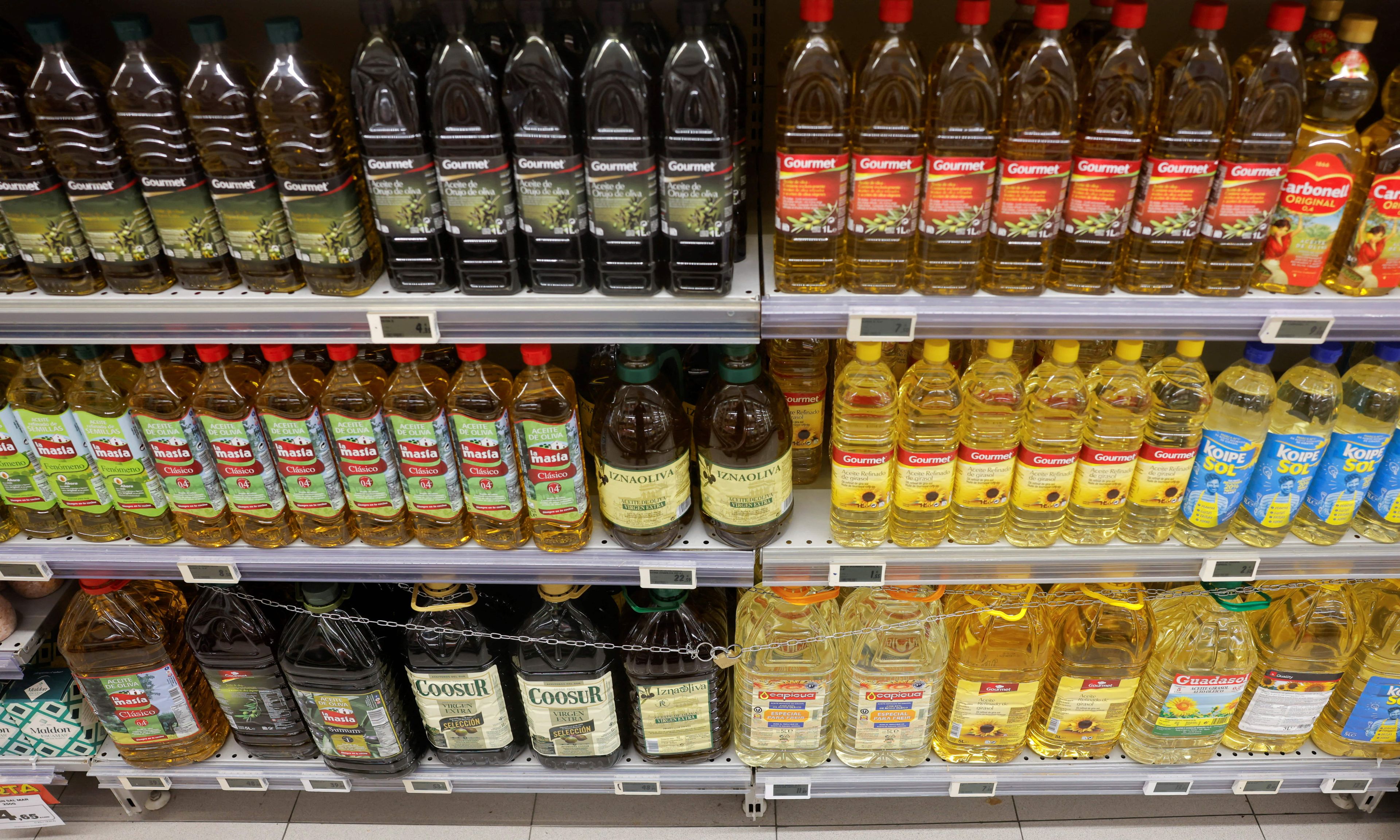 Aceite de oliva en el supermercado