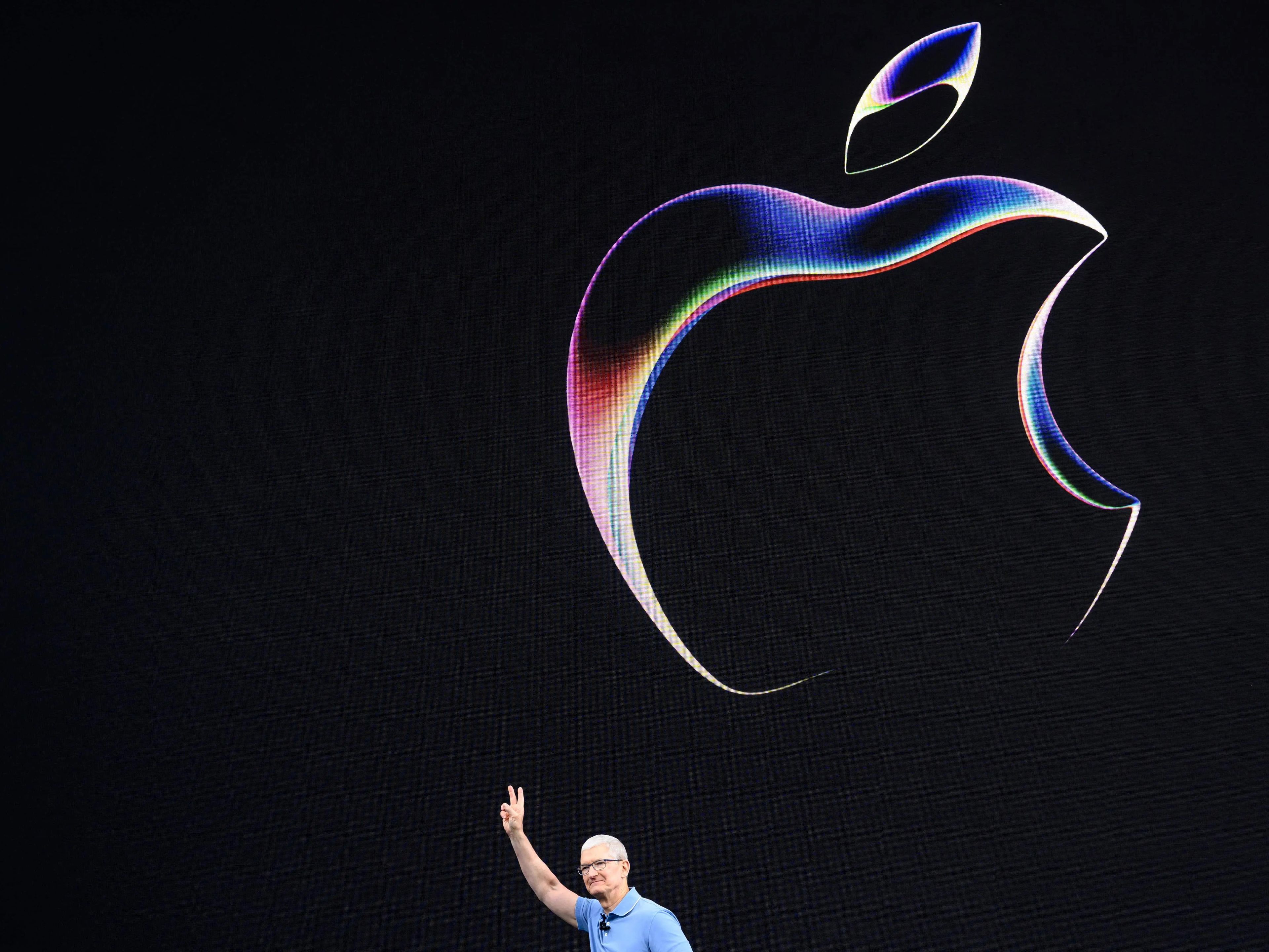 El CEO de Apple, Tim Cook, durante la Conferencia Mundial para Desarrolladores del fabricante del iPhone que tuvo lugar en junio de 2023.