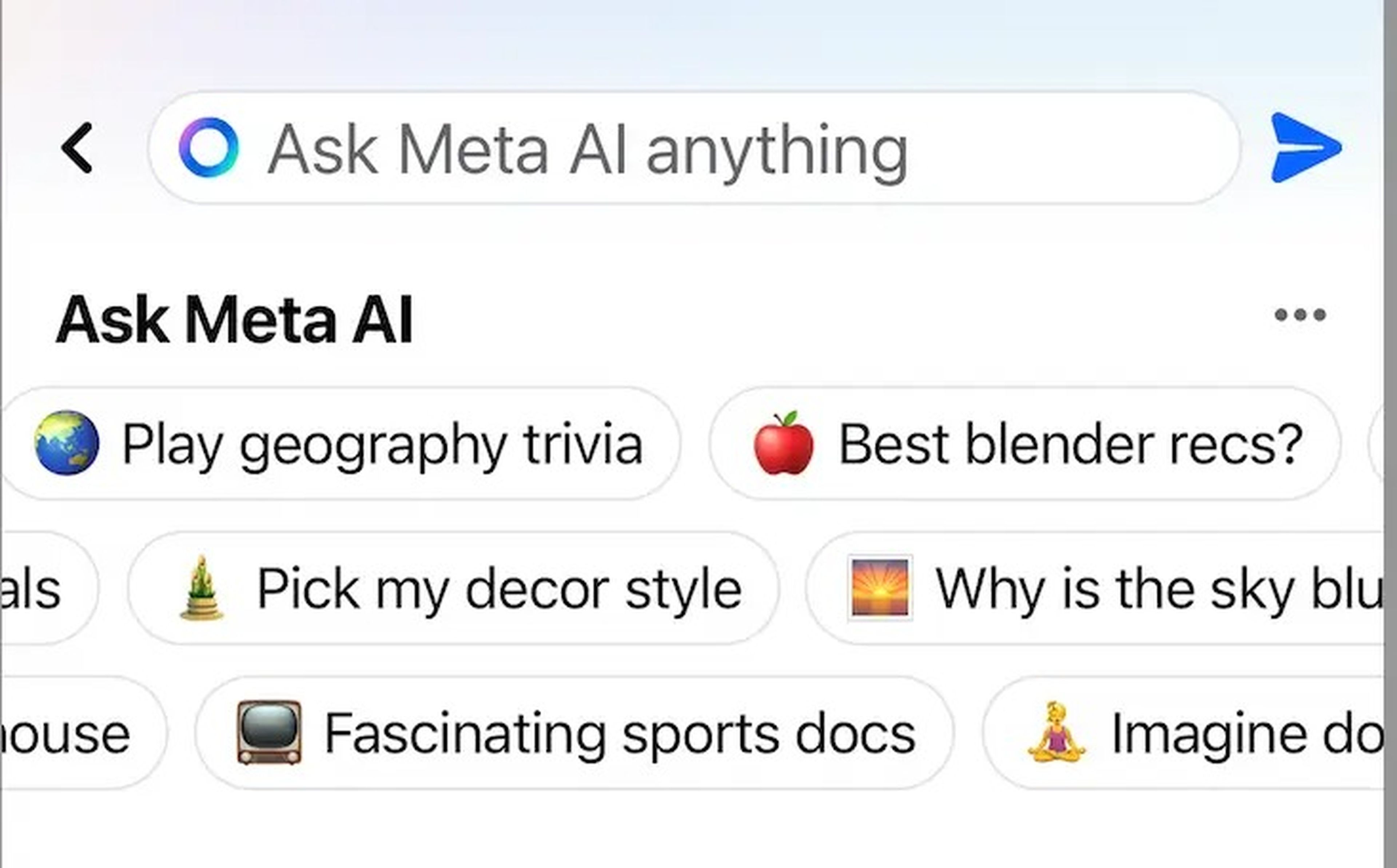 La búsqueda por IA de Meta es rara y extraña y no estoy segura de a quien va dirigida.