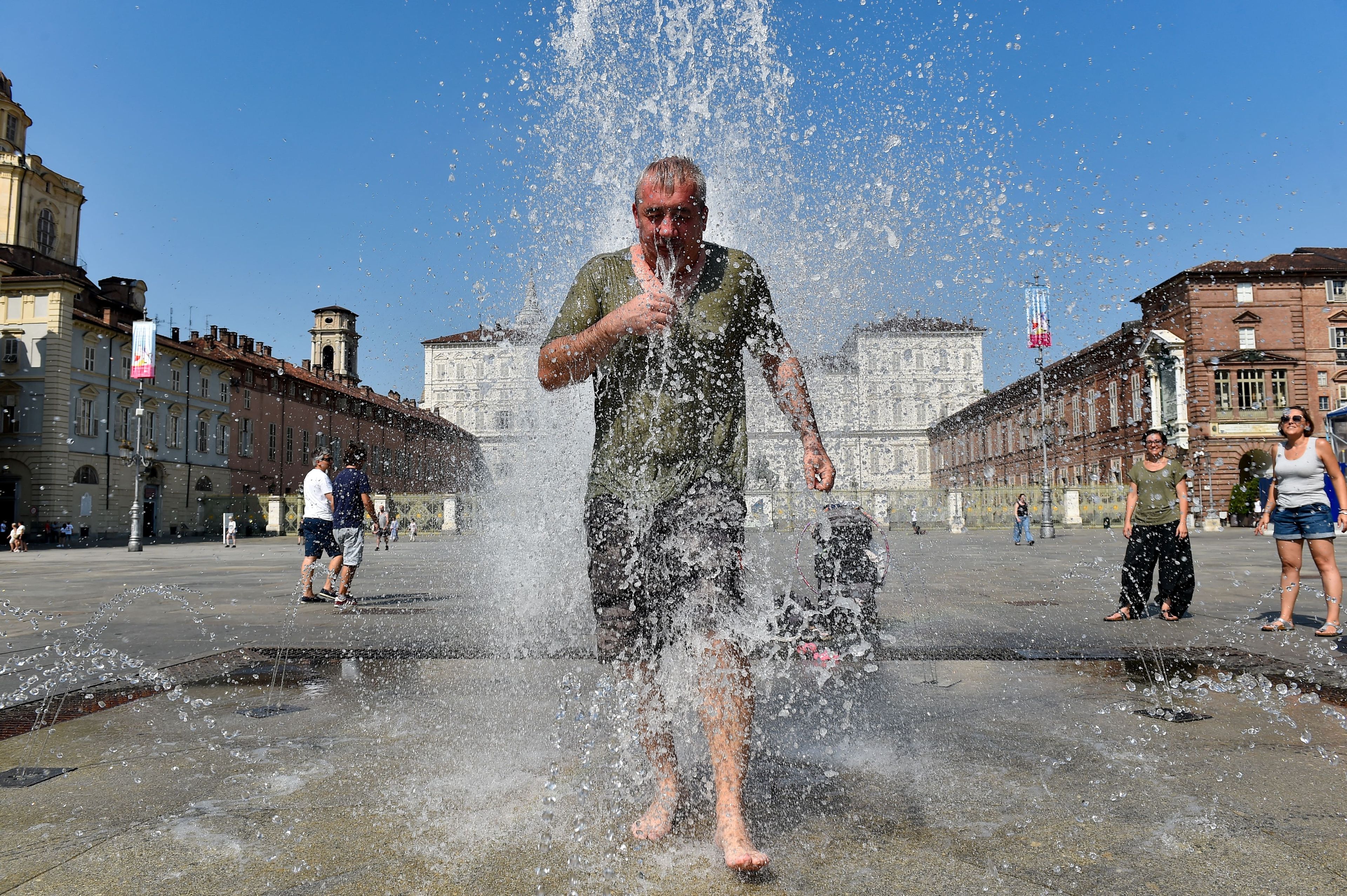 Ola de calor en Turín el 25 de agosto de 2023.