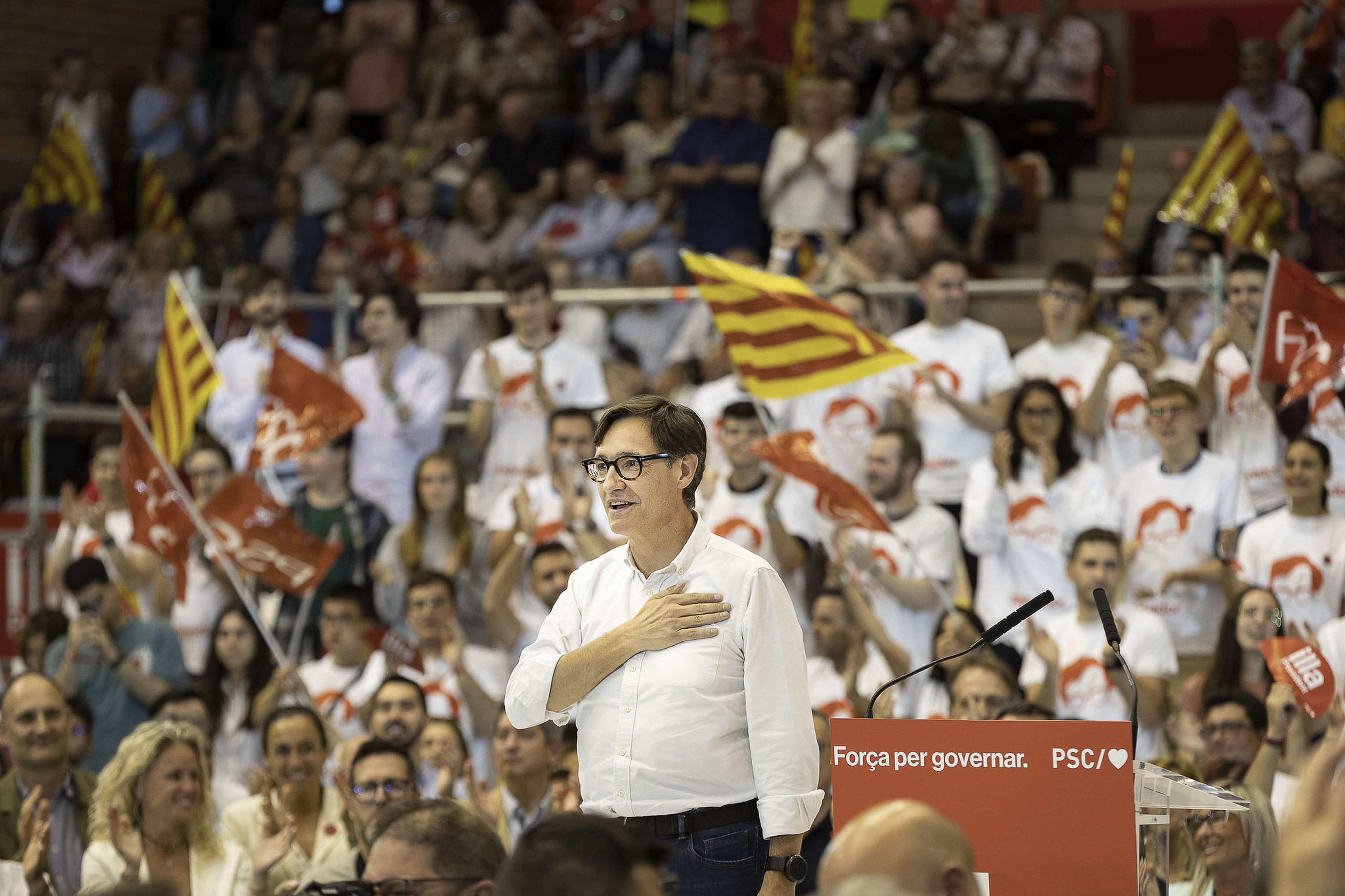 Salvador Illa, ganador de las elecciones catalanas del 12M de 2024.