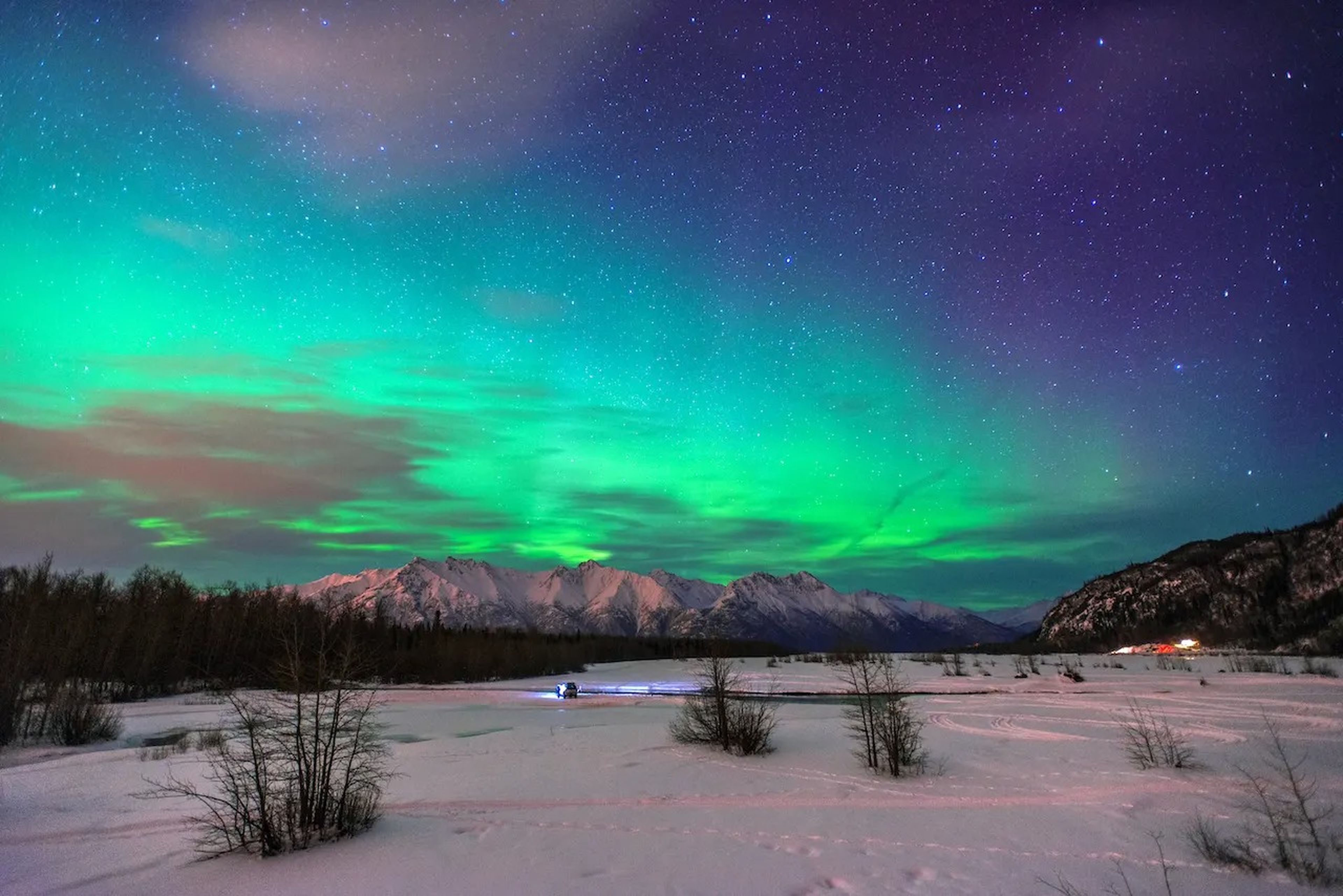 You can see the Northern Lights in Alaska.