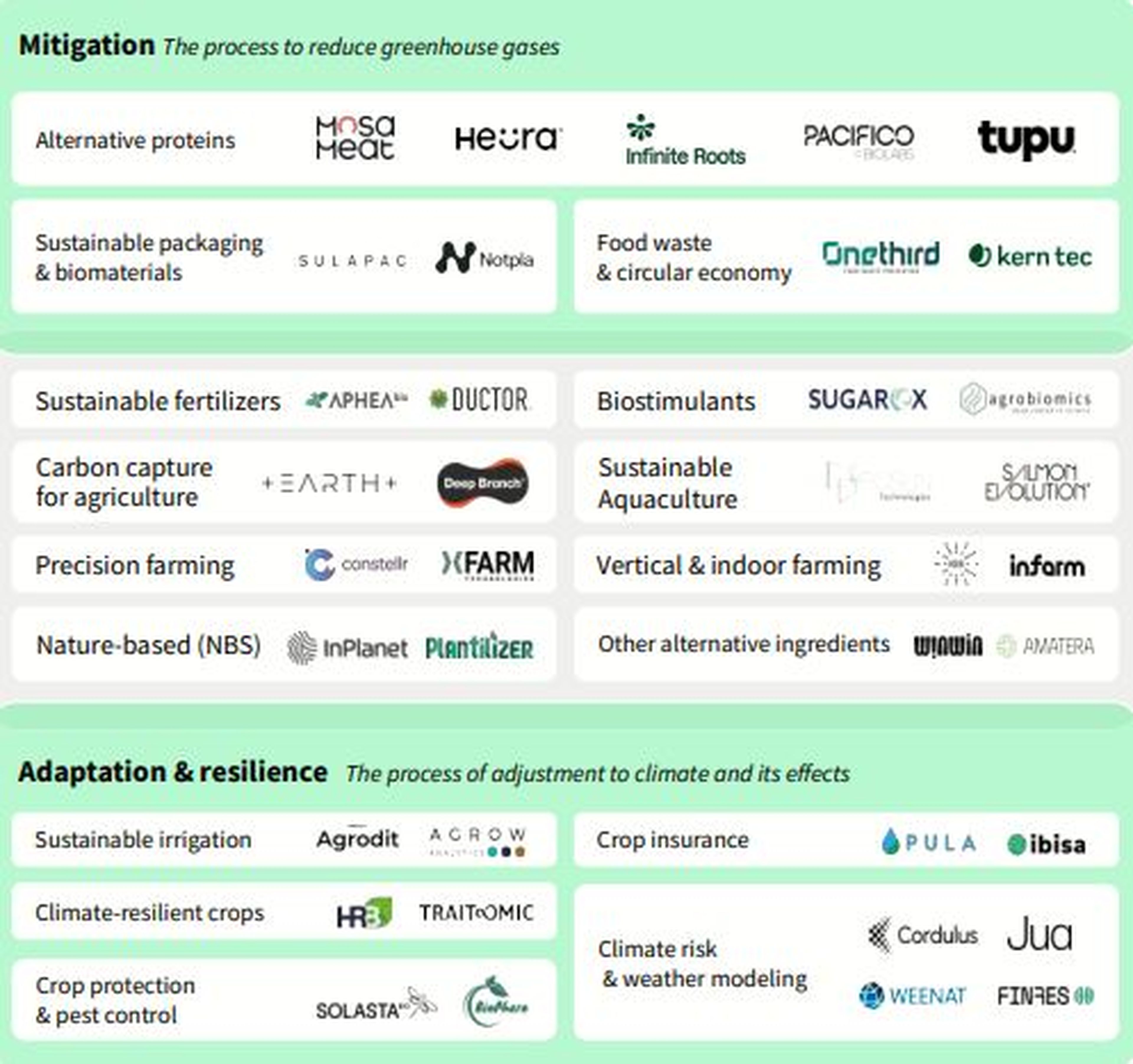 Las startups líderes de sus segmentos.